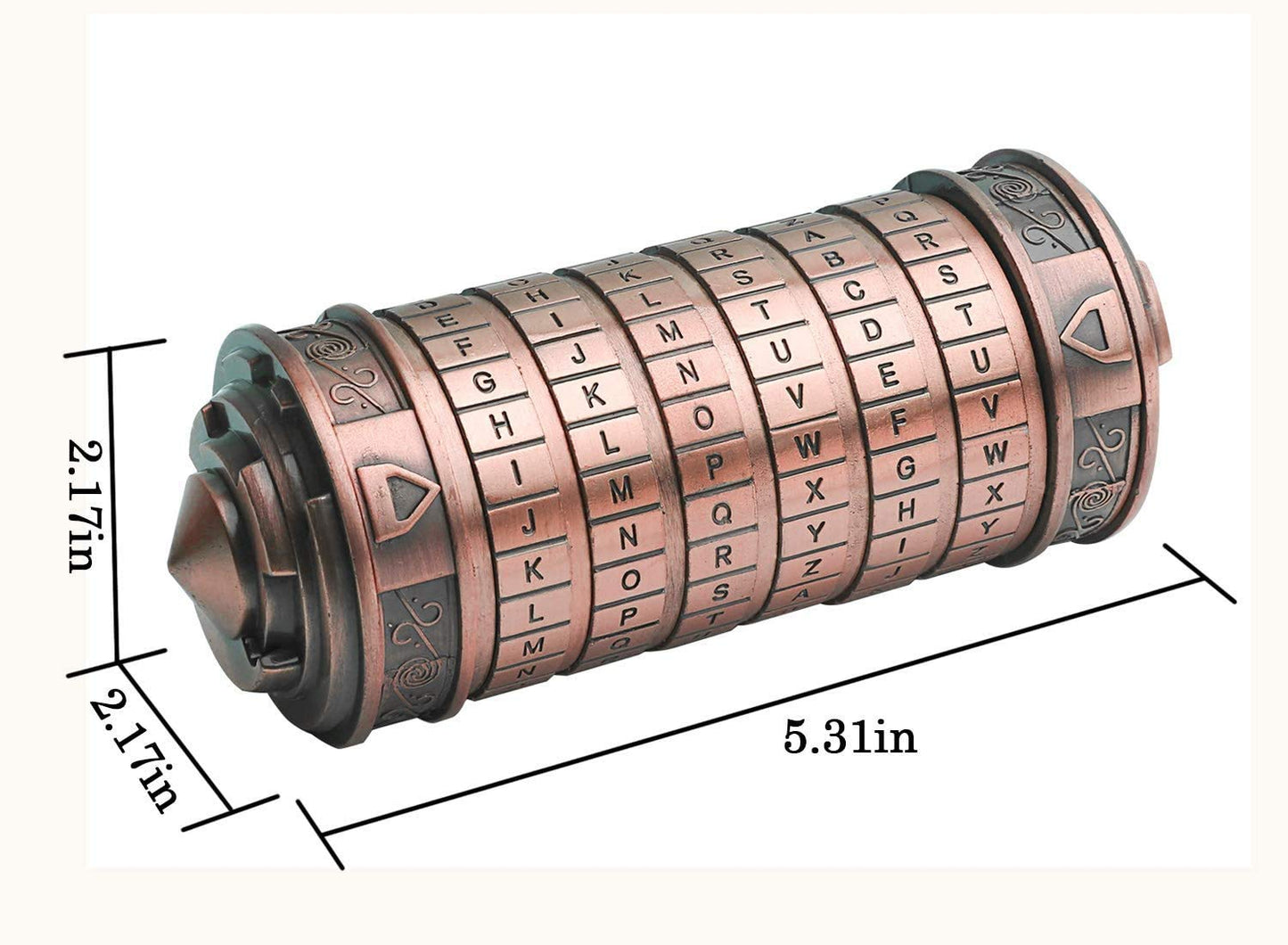 coejokno Cryptex Da Vinci Code Mini Lock Puzzle Box – Romantic Gifts for Her, Girlfriend, or Him