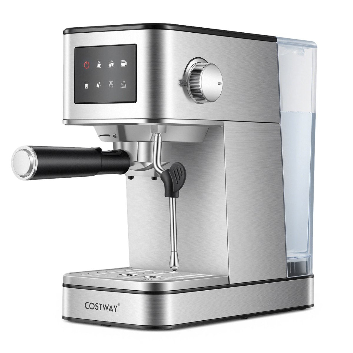 Coffee Maker with Milk Frother 20 Bar Espresso Machine-Silver