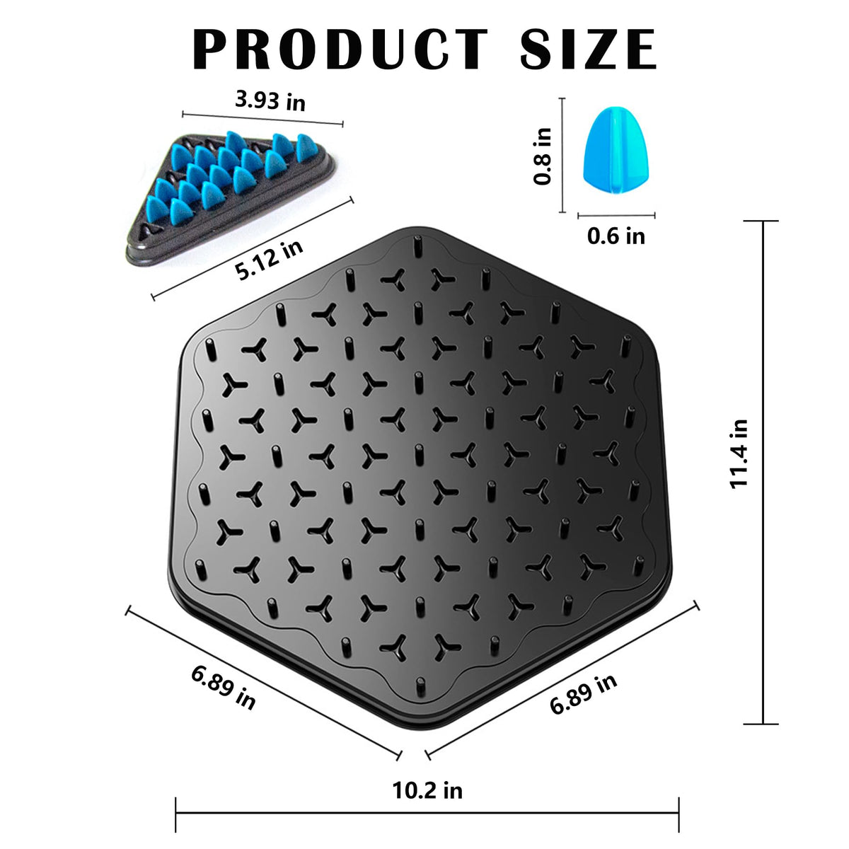 COHHFWPD Chain Triangle Chess Game — Rubber Band Geoboard Strategy for 2–4 Players