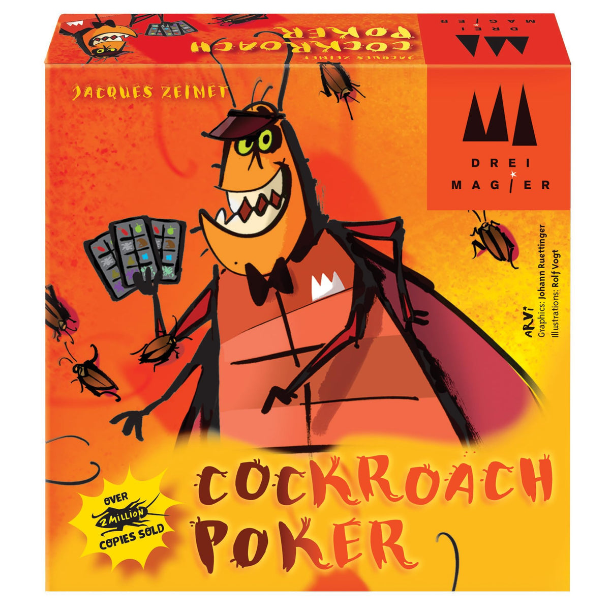 Coiledspring Games: Schmidt | DMS Cockroach Poker English Edition – Card Game for 2-6 Players, Ages 8+, 15 Minutes