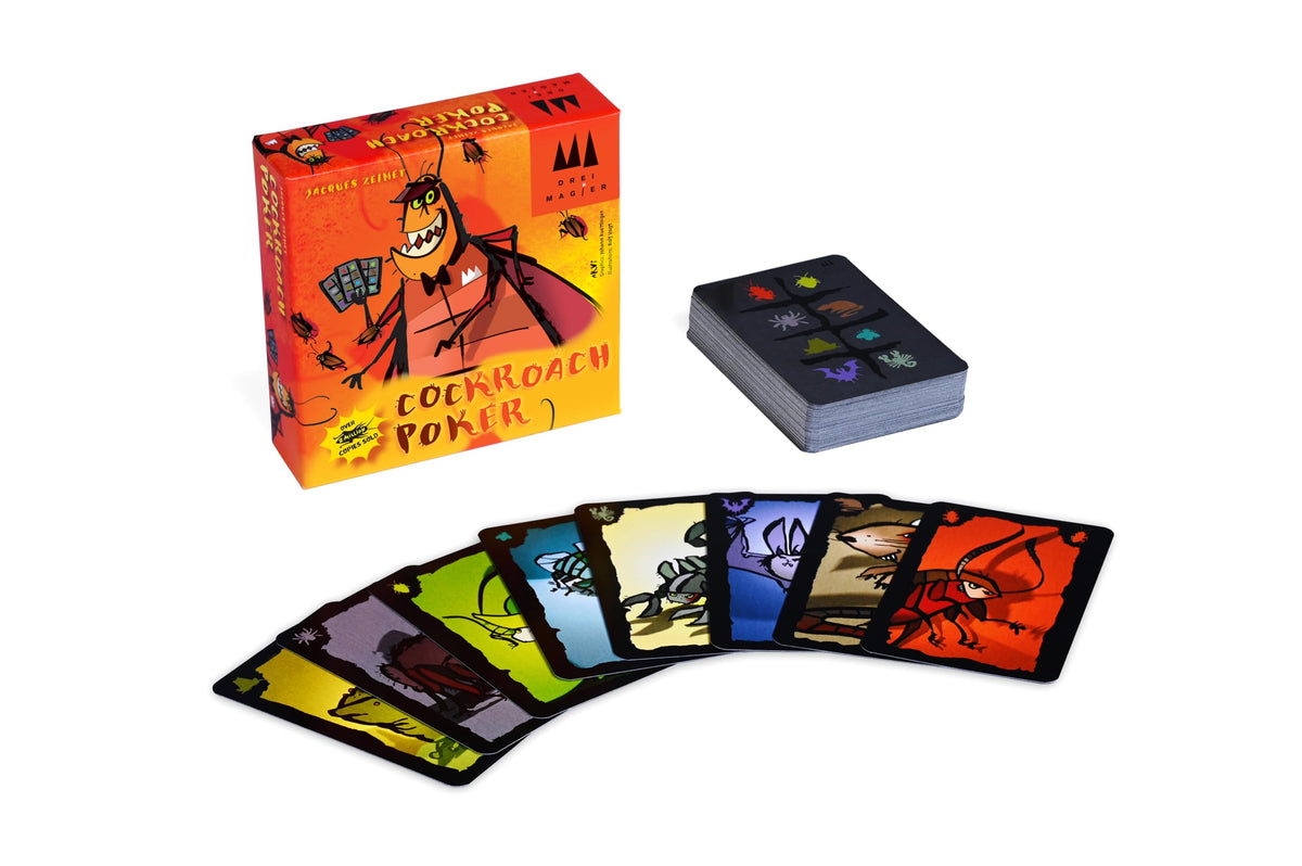 Coiledspring Games: Schmidt | DMS Cockroach Poker English Edition – Card Game for 2-6 Players, Ages 8+, 15 Minutes