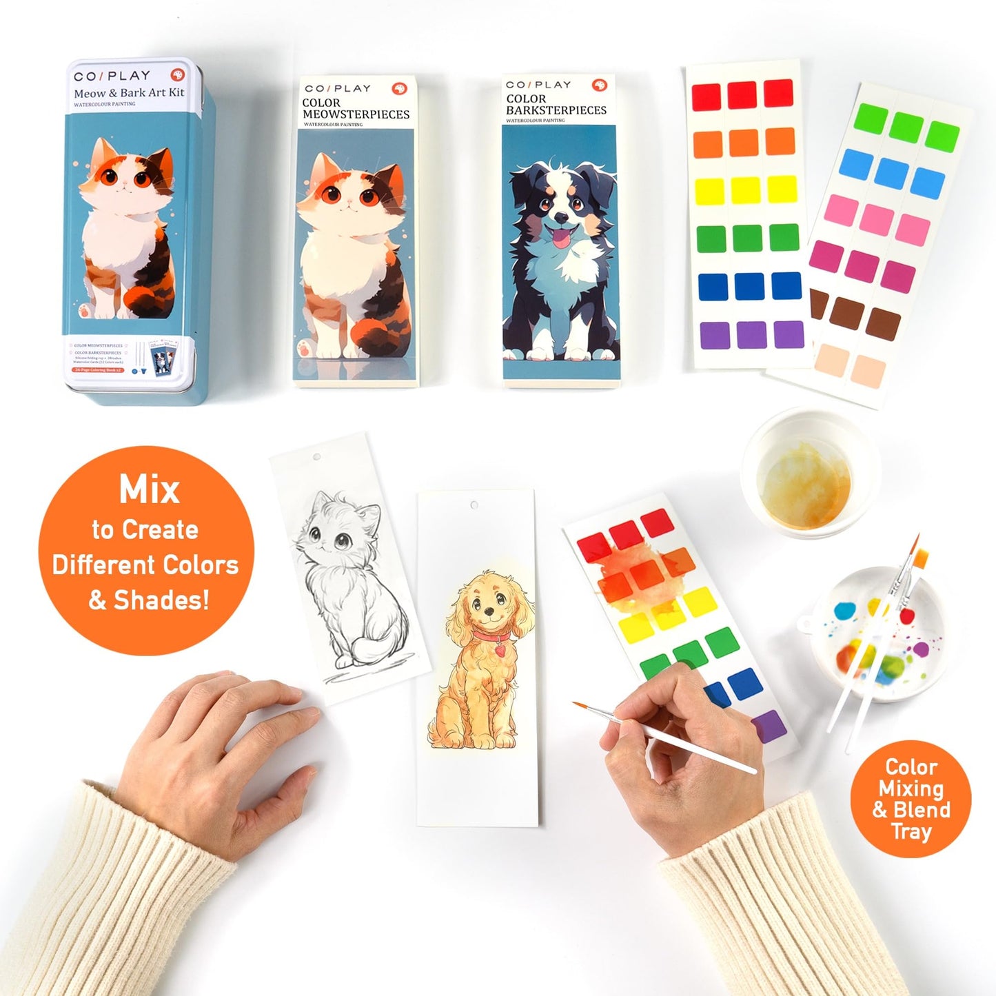 COIPLAY 648 Color Blocks Watercolor Set – All-in-One Art Kit for All Ages