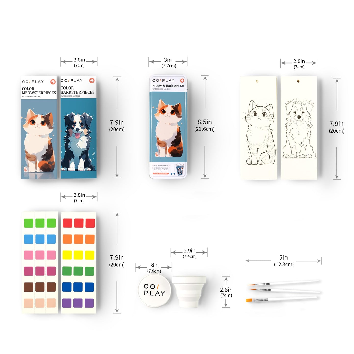 COIPLAY 648 Color Blocks Watercolor Set – All-in-One Art Kit for All Ages