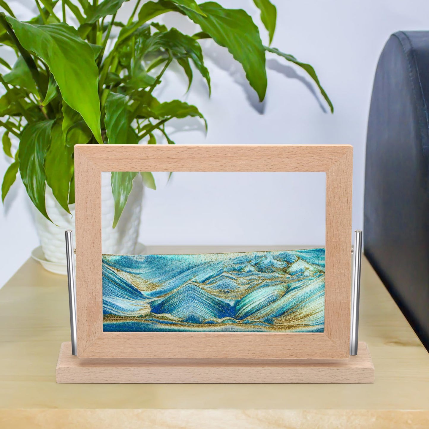 Coitak Moving Sand Art Picture – Dynamic Desktop Sand Art for Home & Office