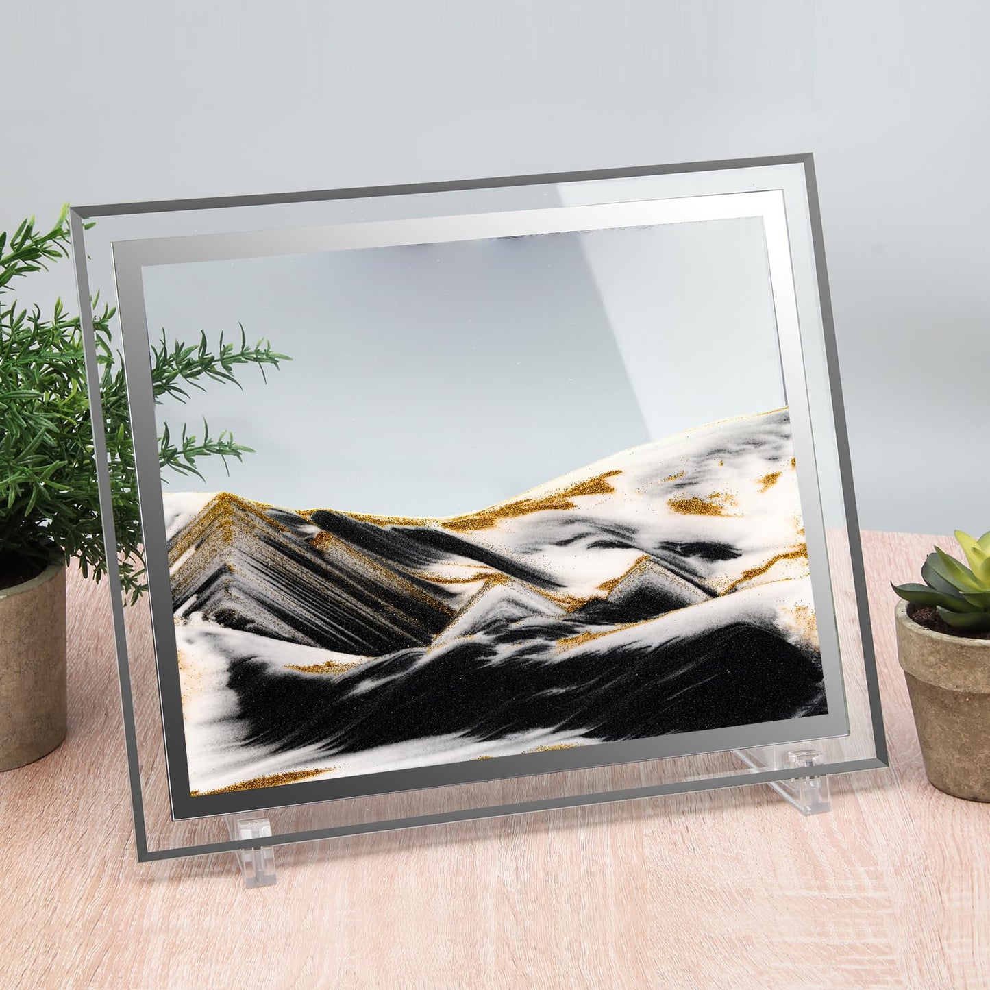 Coitak Moving Sand Art Picture – Dynamic Desktop Sand Landscape for Home & Office