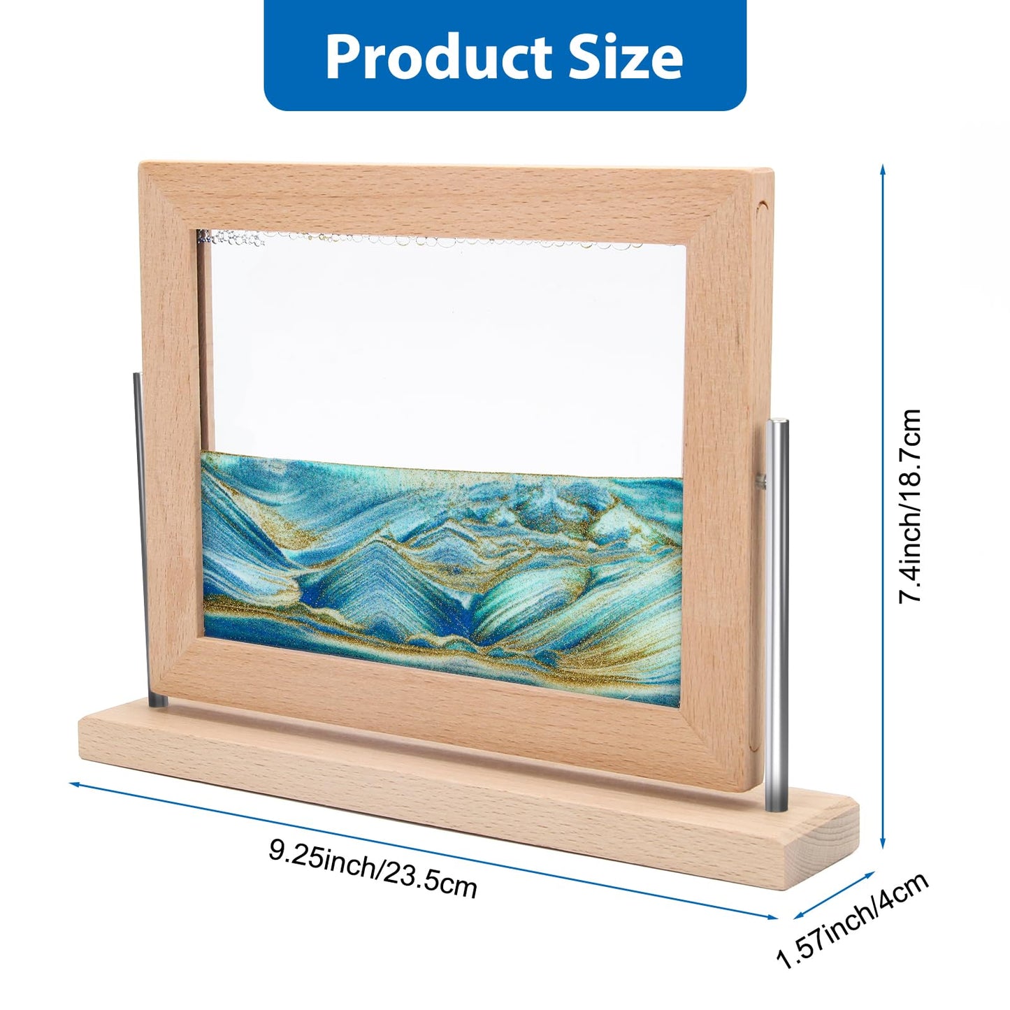 Coitak Moving Sand Art Picture – Dynamic Desktop Sand Art for Home & Office