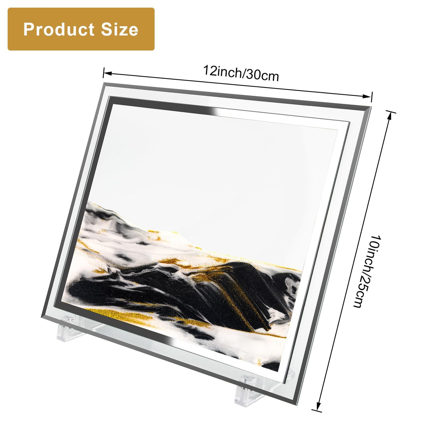Coitak Moving Sand Art Picture – Dynamic Desktop Sand Landscape for Home & Office