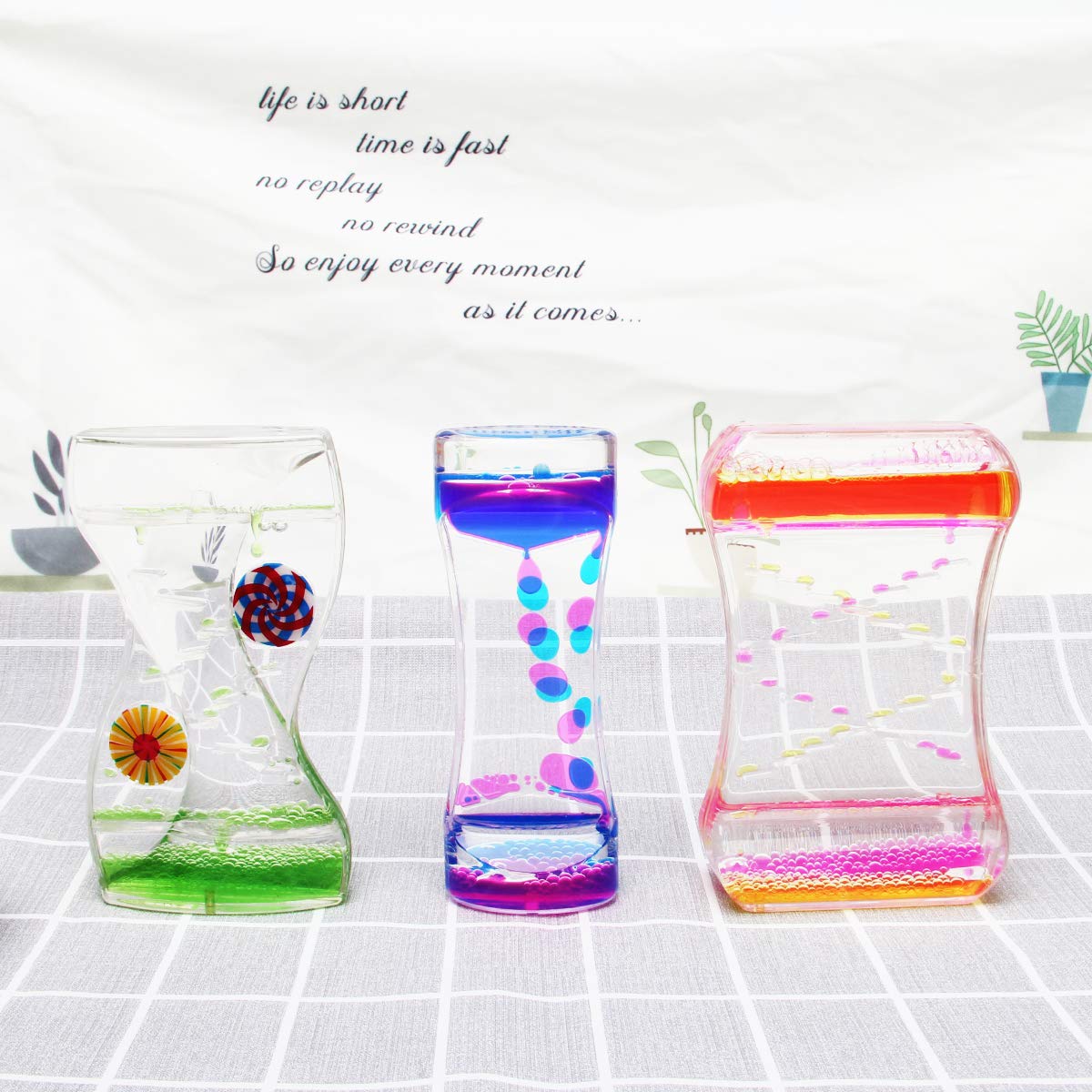 Coitak Liquid Motion Bubbler Timer – 3-Pack Colorful Sensory Desk Toy