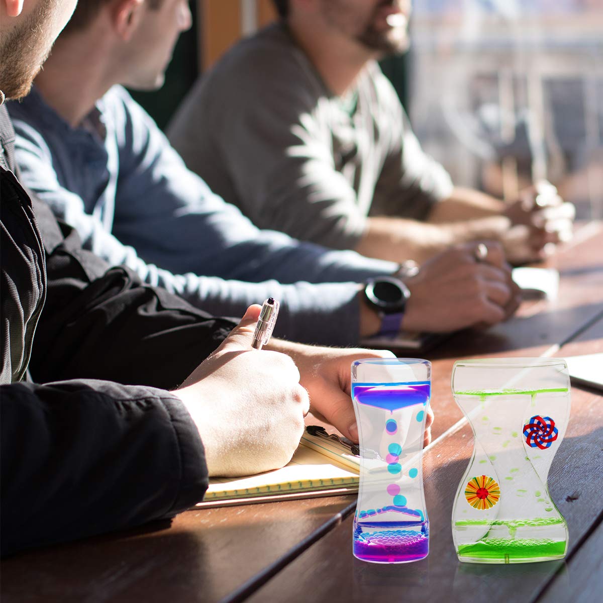Coitak Liquid Motion Bubbler Timer – 3-Pack Colorful Sensory Desk Toy