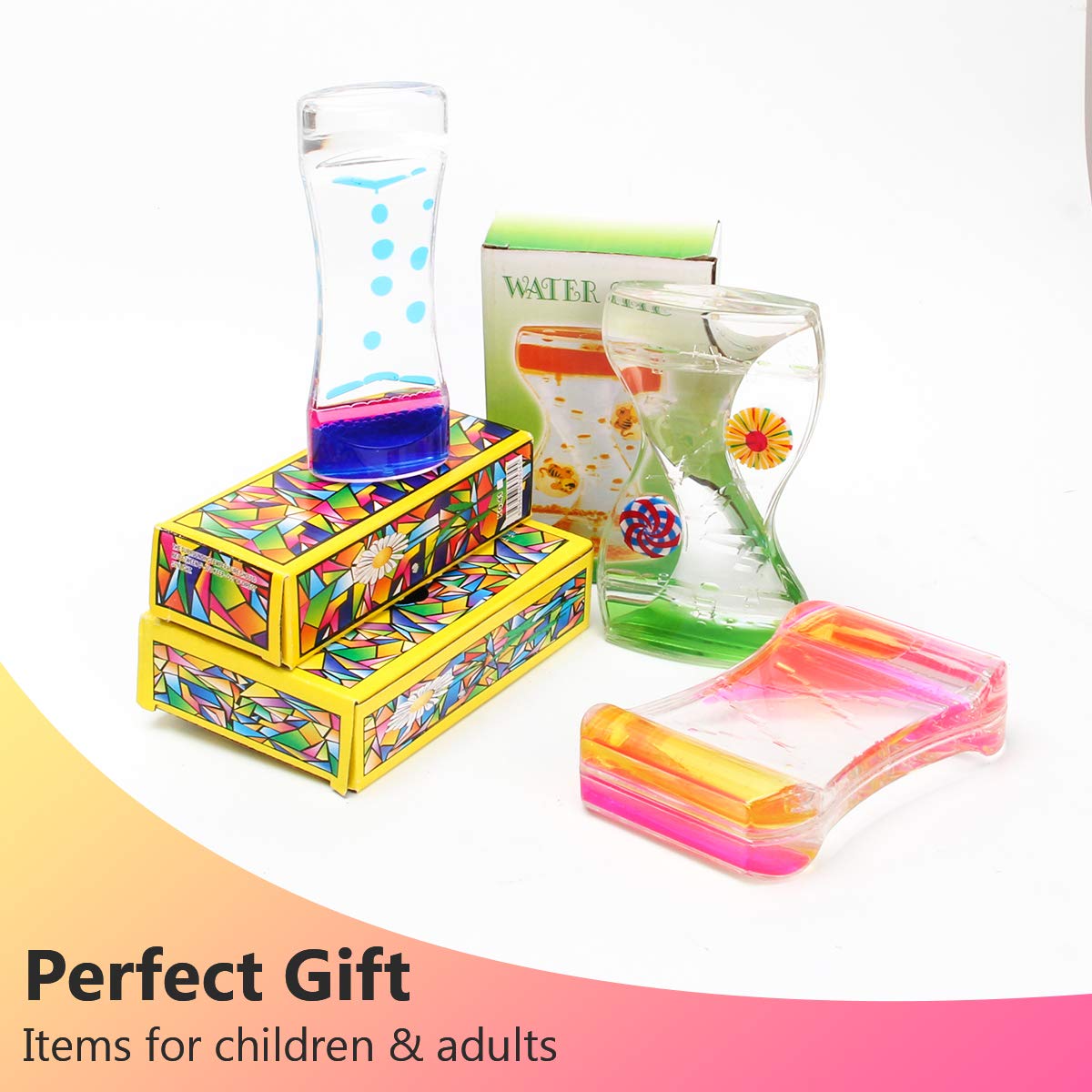 Coitak Liquid Motion Bubbler Timer – 3-Pack Colorful Sensory Desk Toy