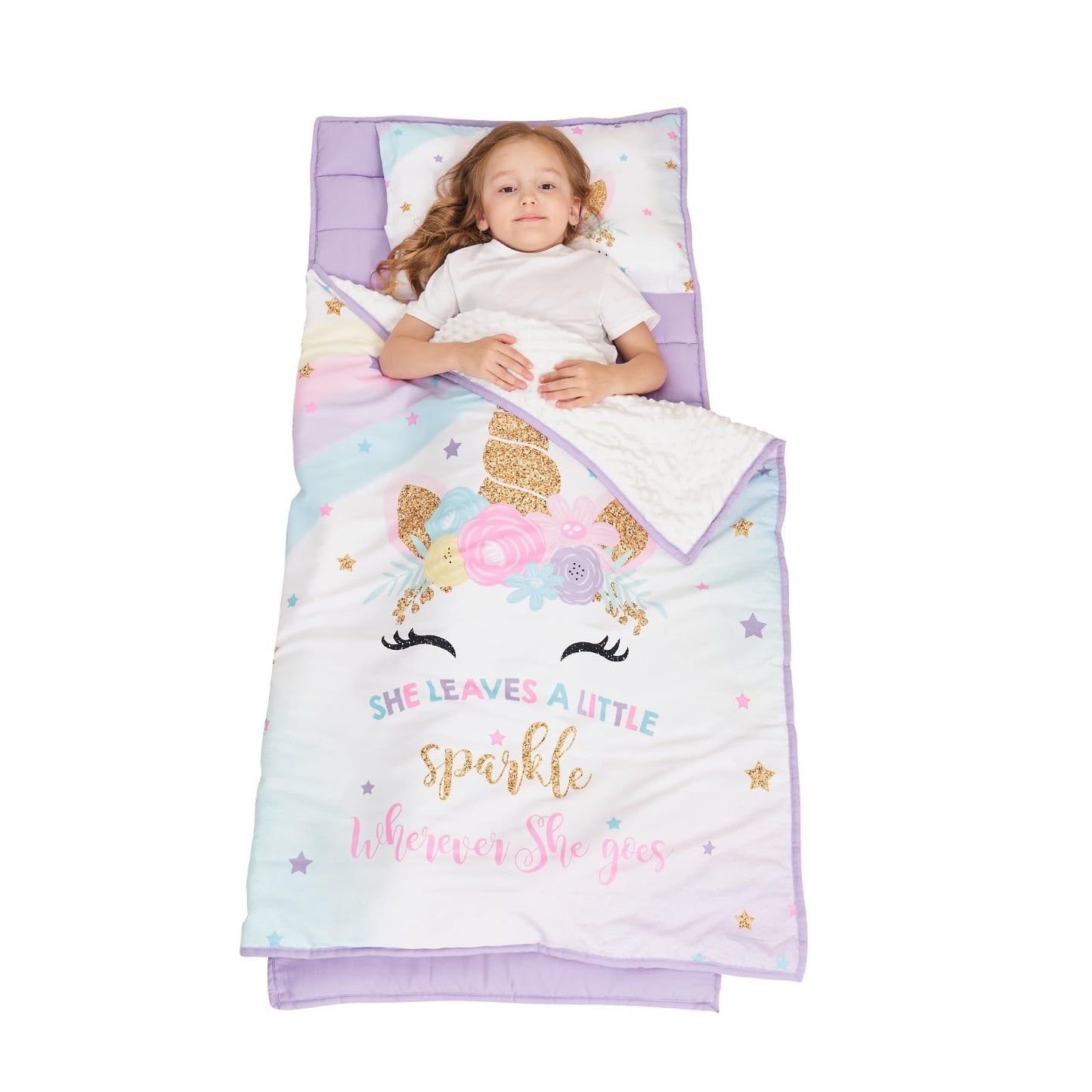 Cokouchyi Extra Large Unicorn Toddler Nap Mat – 53 x 21 in