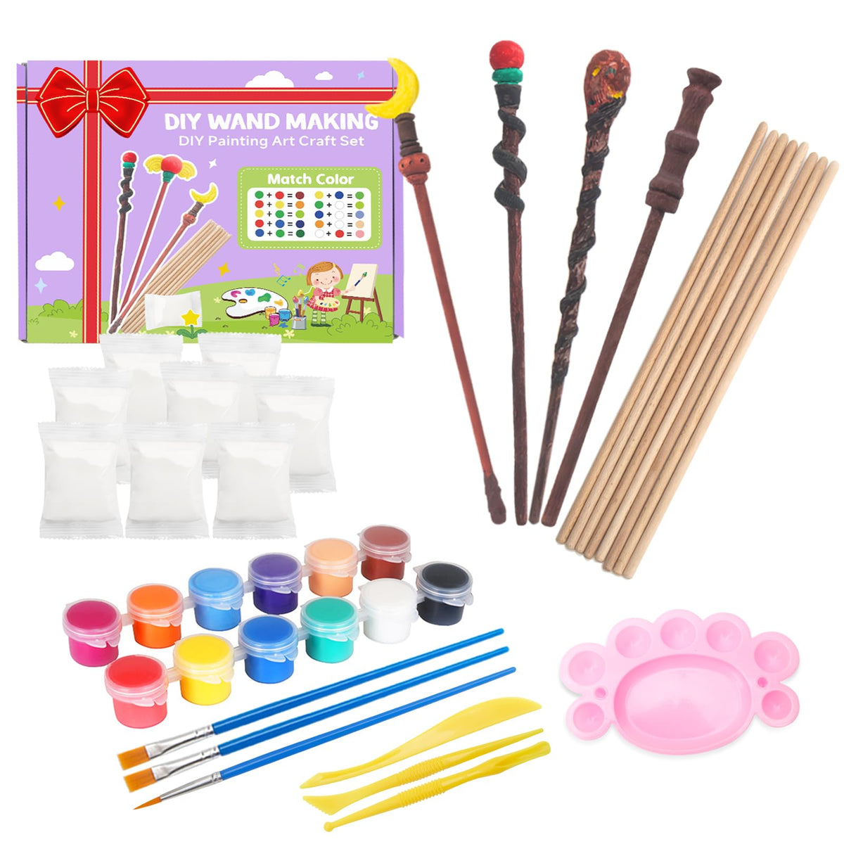 Col-Pary Magic Wand Making Kit – DIY Art Craft for Kids & School Activities
