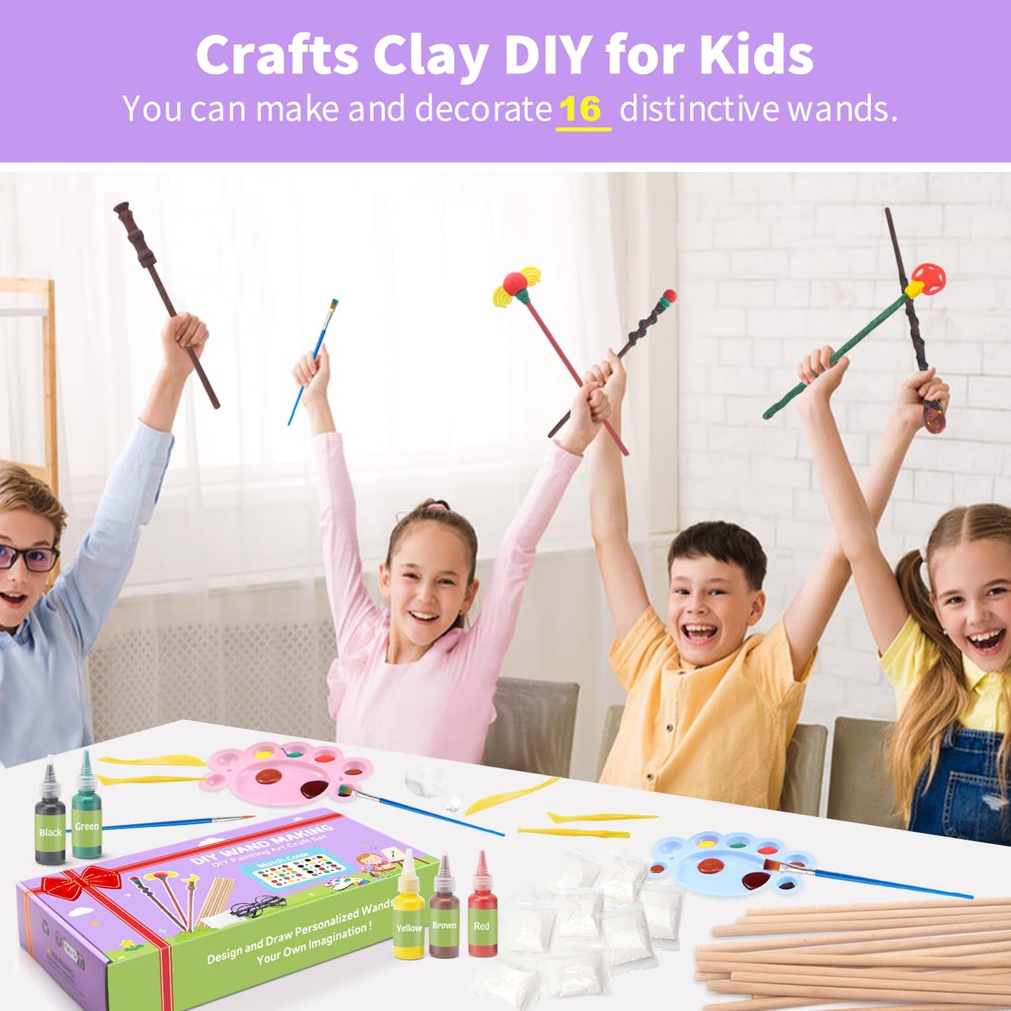 Col-Pary DIY Magic Wand Making Kit – 63-Piece Art & Craft Set