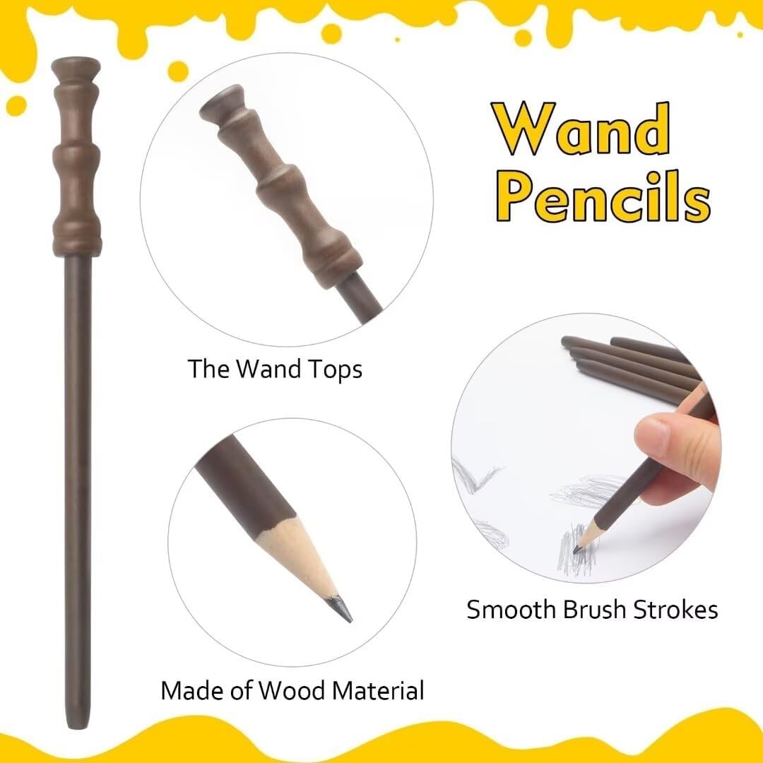 Col-Pary Wand Pencils – 24pcs Wizard Party Supplies for Cosplay, Birthday Favors & School Rewards