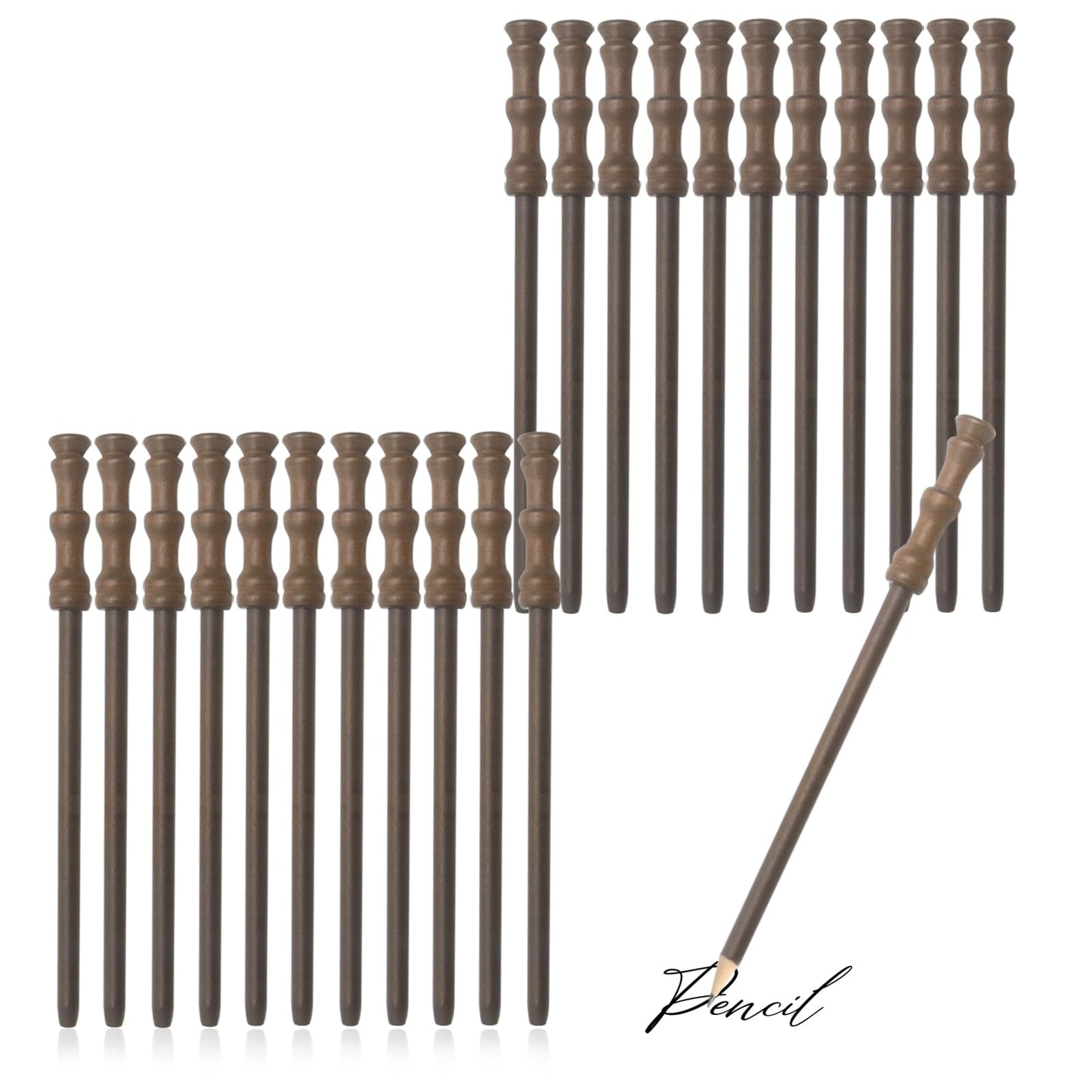 Col-Pary Wand Pencils – 24pcs Wizard Party Supplies for Cosplay, Birthday Favors & School Rewards
