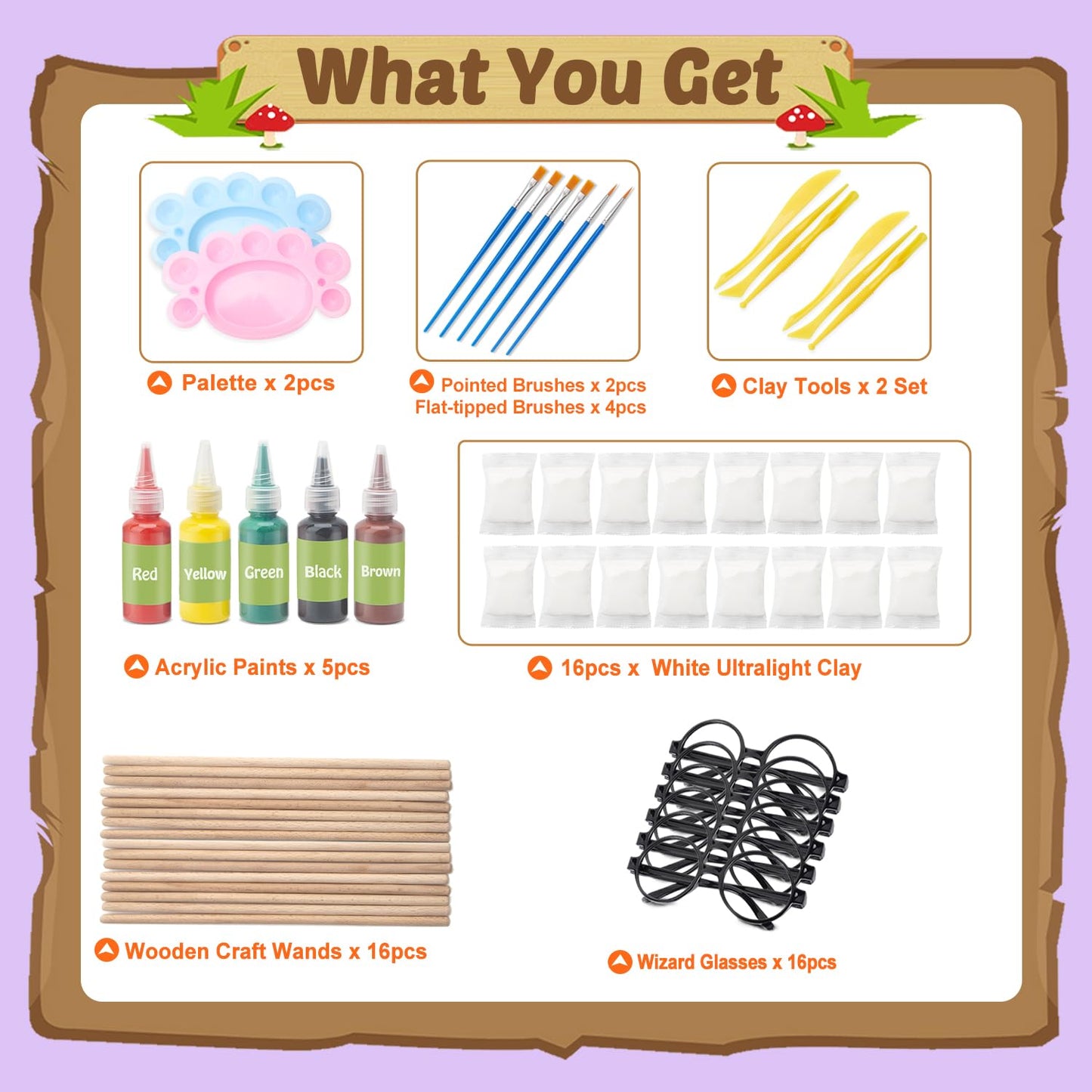 Col-Pary DIY Magic Wand Making Kit – 63-Piece Art & Craft Set