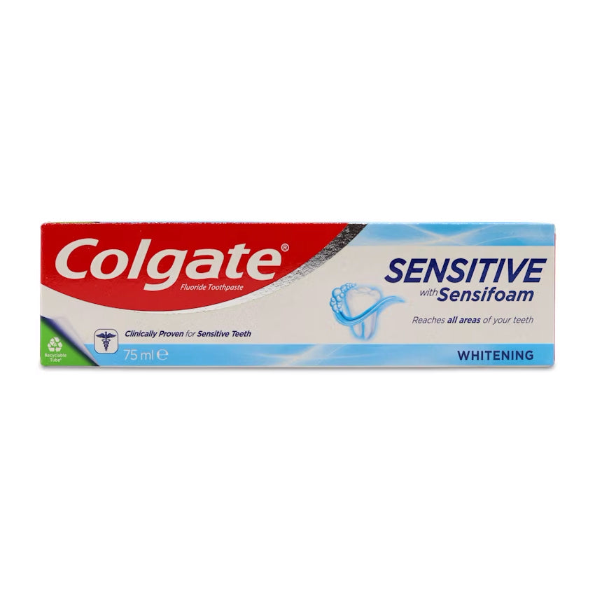 Colgate Sensitive with Sensifoam Whitening Toothpaste for Sensitivity Relief & Whiter Teeth 75ml / 2.54 oz