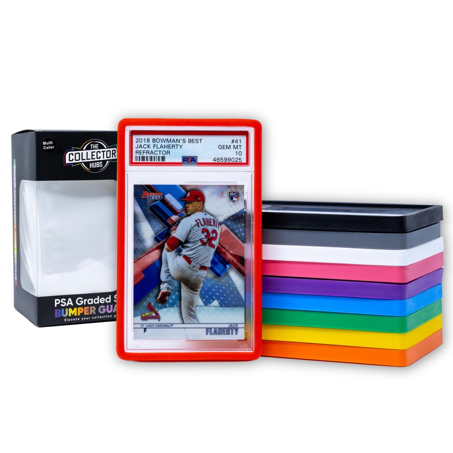 The Collector's Hubs - 10× PSA Slab Guards – Shock-Absorbing PSA Slab Protectors, Multicolor Bumper Set