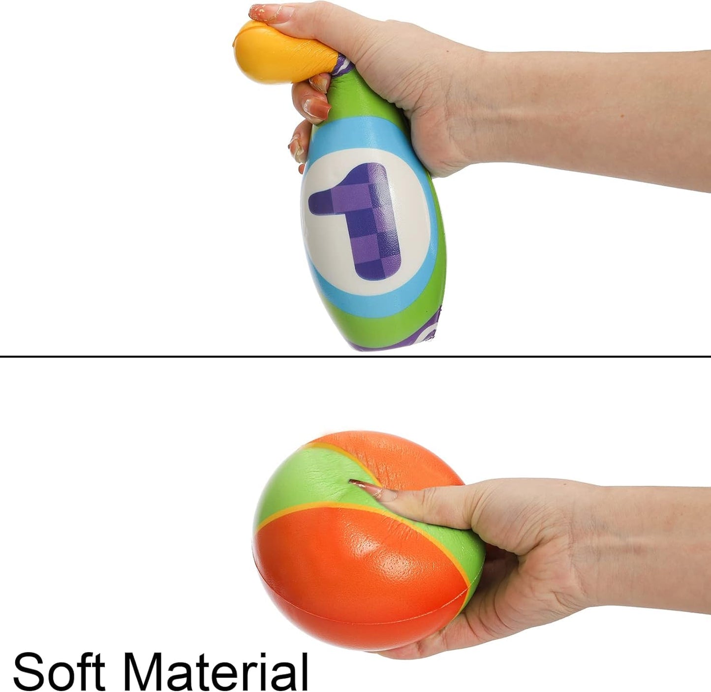 Coloch Kids Bowling Set – Safe Foam Indoor Bowling Game for Ages 3+ (10 Pins, 2 Balls)