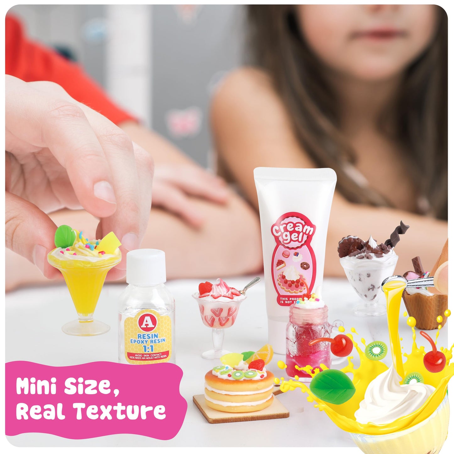 ColoPlay 12 Miniature Food Toys Set – DIY Resin Play for Kids 8-13