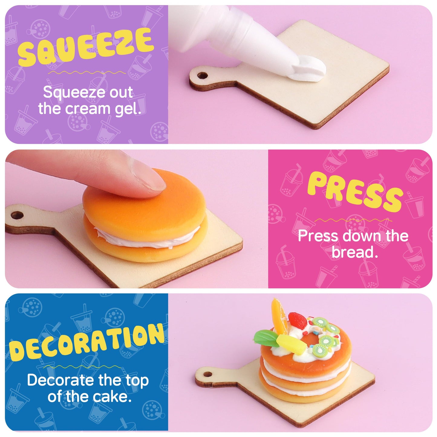 ColoPlay 12 Miniature Food Toys Set – DIY Resin Play for Kids 8-13