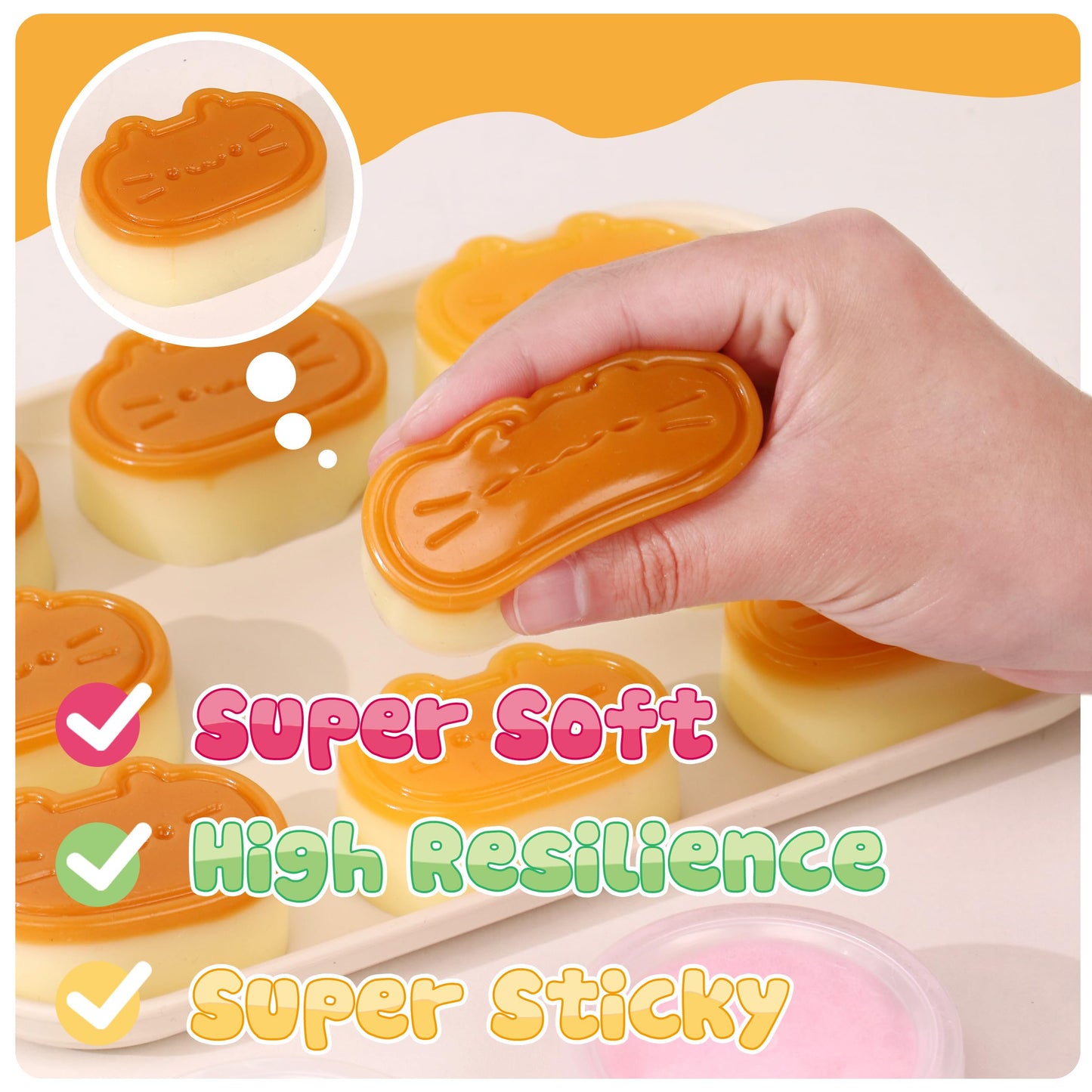 ColoPlay Taba Squishy Kit – 18oz Silicone, Guided, Bubble-Free Cure, Mold & Flocking Powder