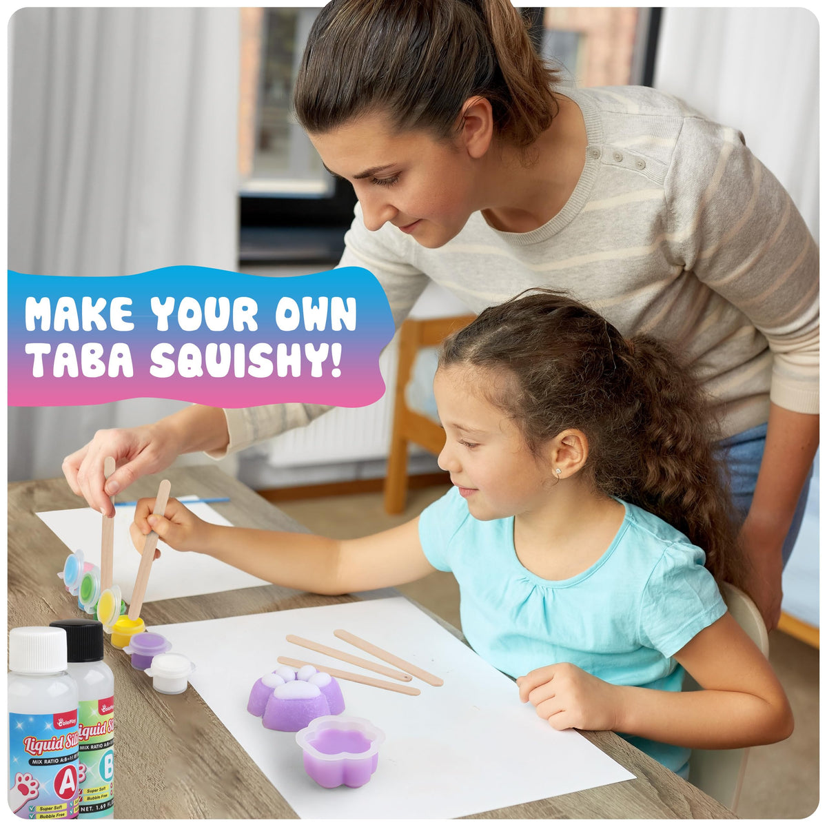 ColoPlay Taba Squishy Kit – 3.4oz Rubber Experience with Guided, Bubble-Free, Faster Cures