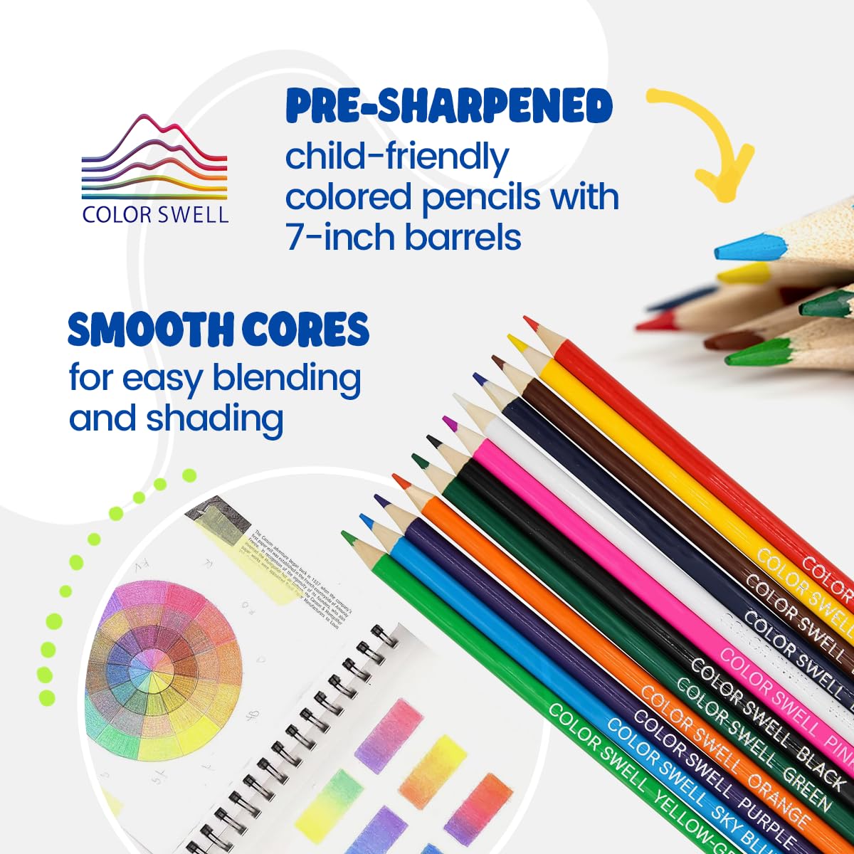 Color Swell Bulk Colored Pencils – 360 Pencils in 30 Sets | Classroom & Kids