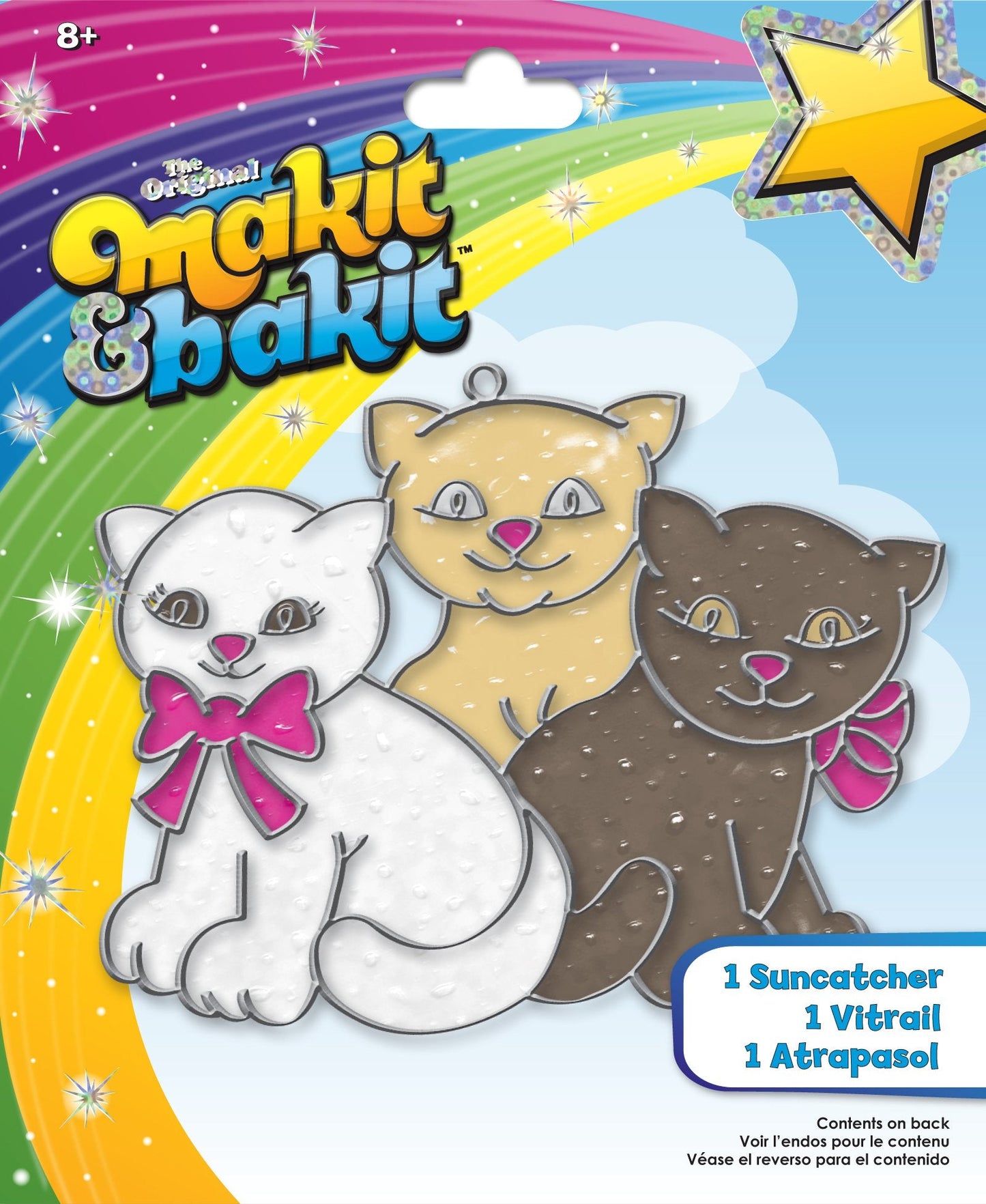 Colorbok MaKit & BaKit Glittering Suncatcher Kits – Kittens