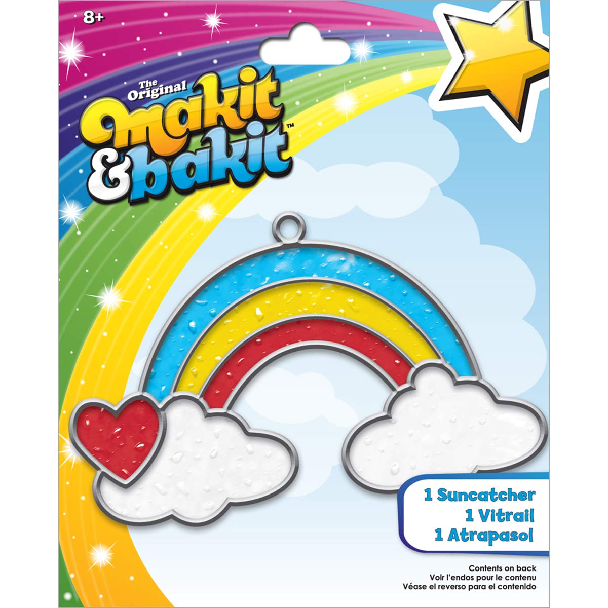 Colorbok Makit and Bakit Suncatcher Kit – Rainbow with Clouds