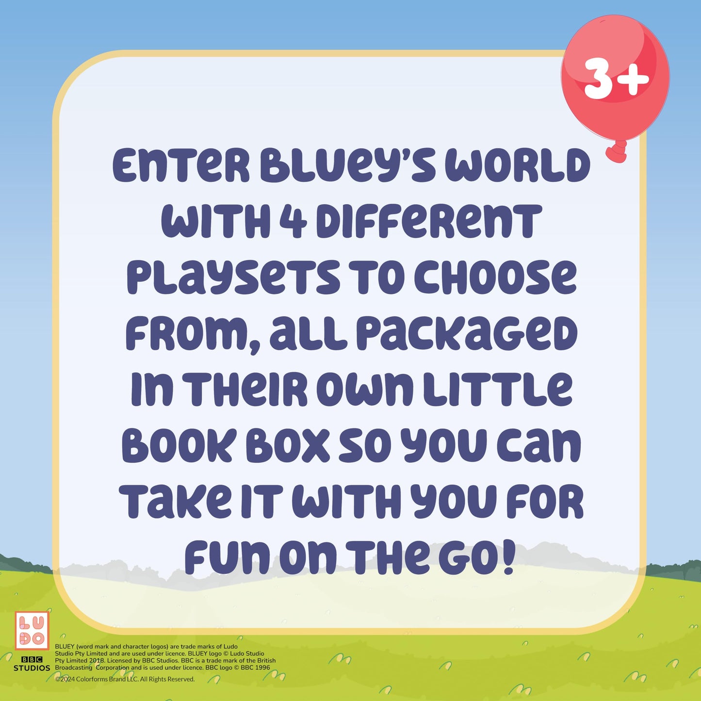 Colorforms Bluey Stickers Play Set Collection 4 – Repositionable Scenes for Kids 3+