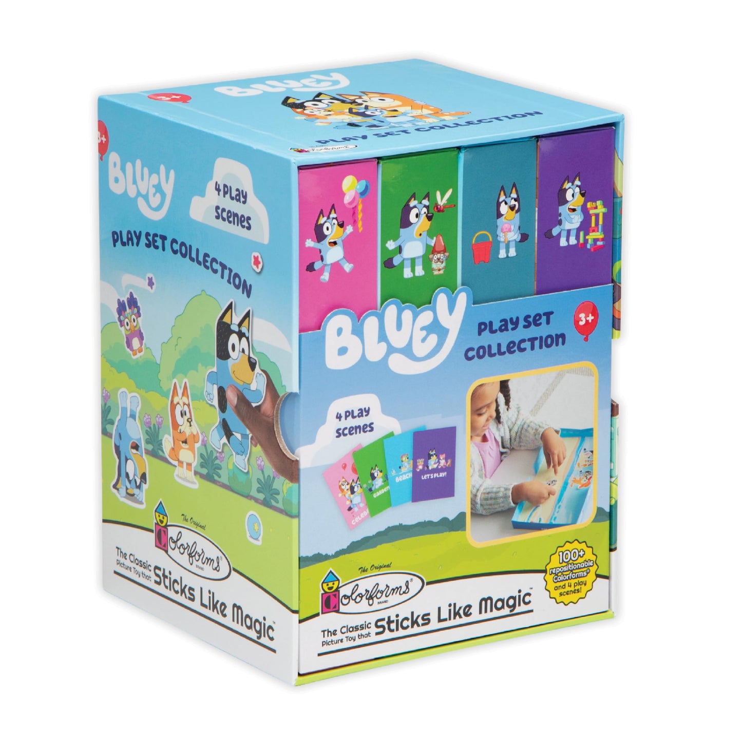 Colorforms Bluey Stickers Play Set Collection 4 – Repositionable Scenes for Kids 3+