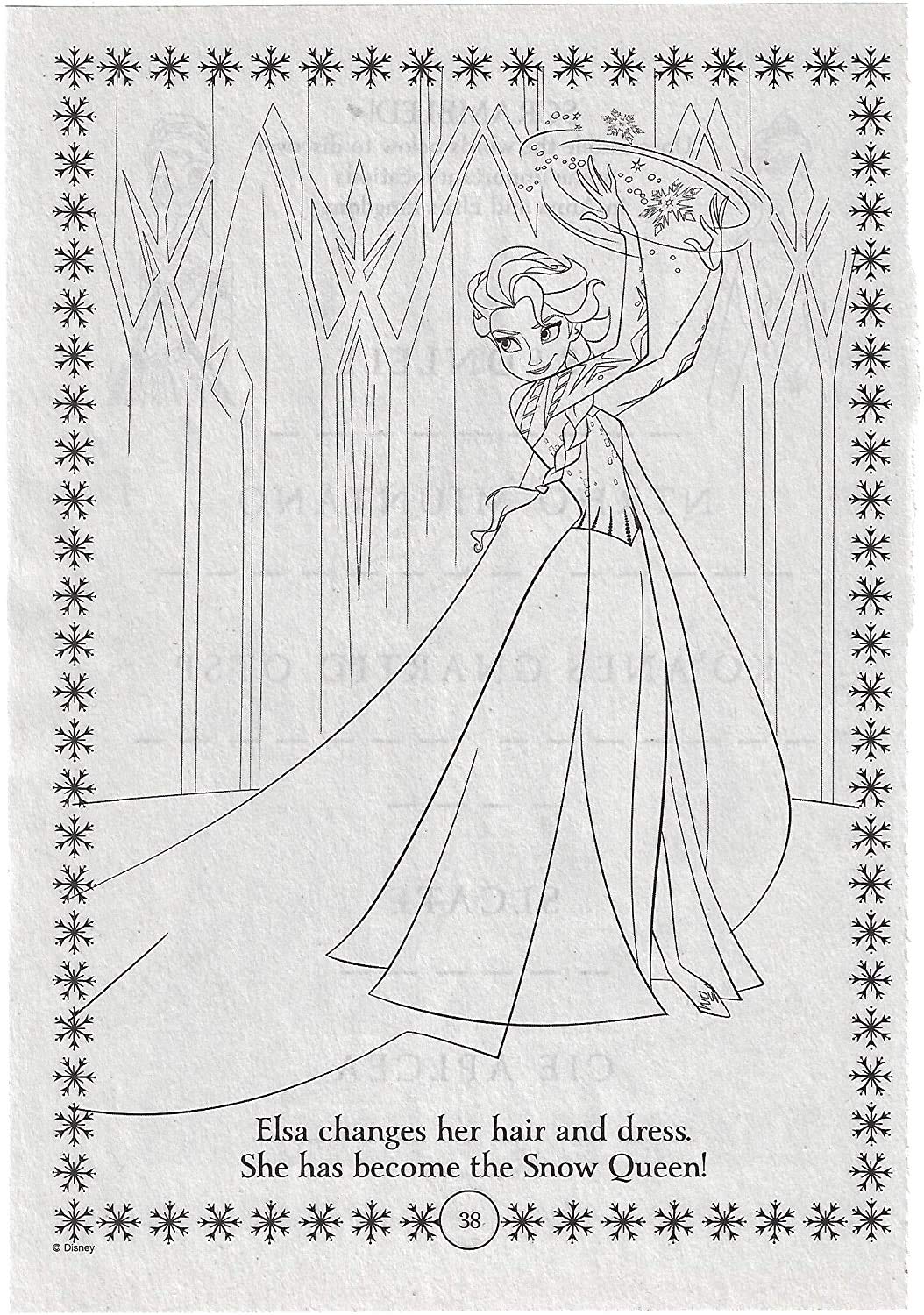 Coloring Books Frozen 2 – Giant Elsa Coloring & Olaf Stand-Up Back Cover, 192 Pages