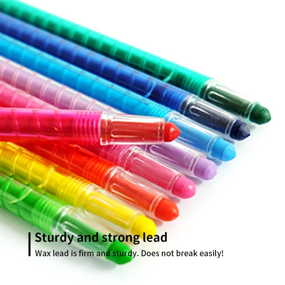 Colors-in-Motion Twist-Up Crayons 24-Count Color Set — Mess-Free, No Sharpening Needed