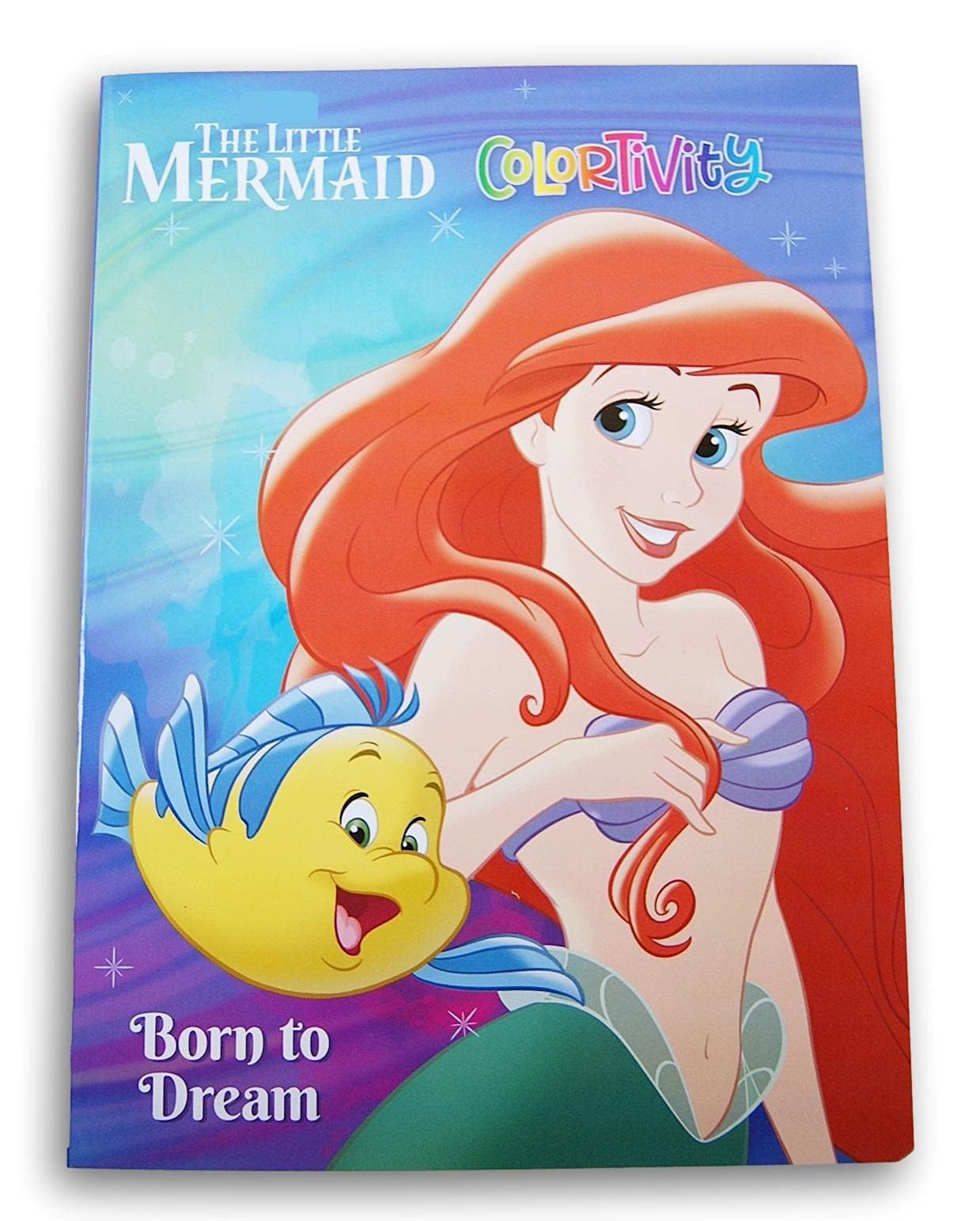 Colortivity Little Mermaid Ariel Coloring and Activity Book – 80 Pages with Bonus Door Hanger