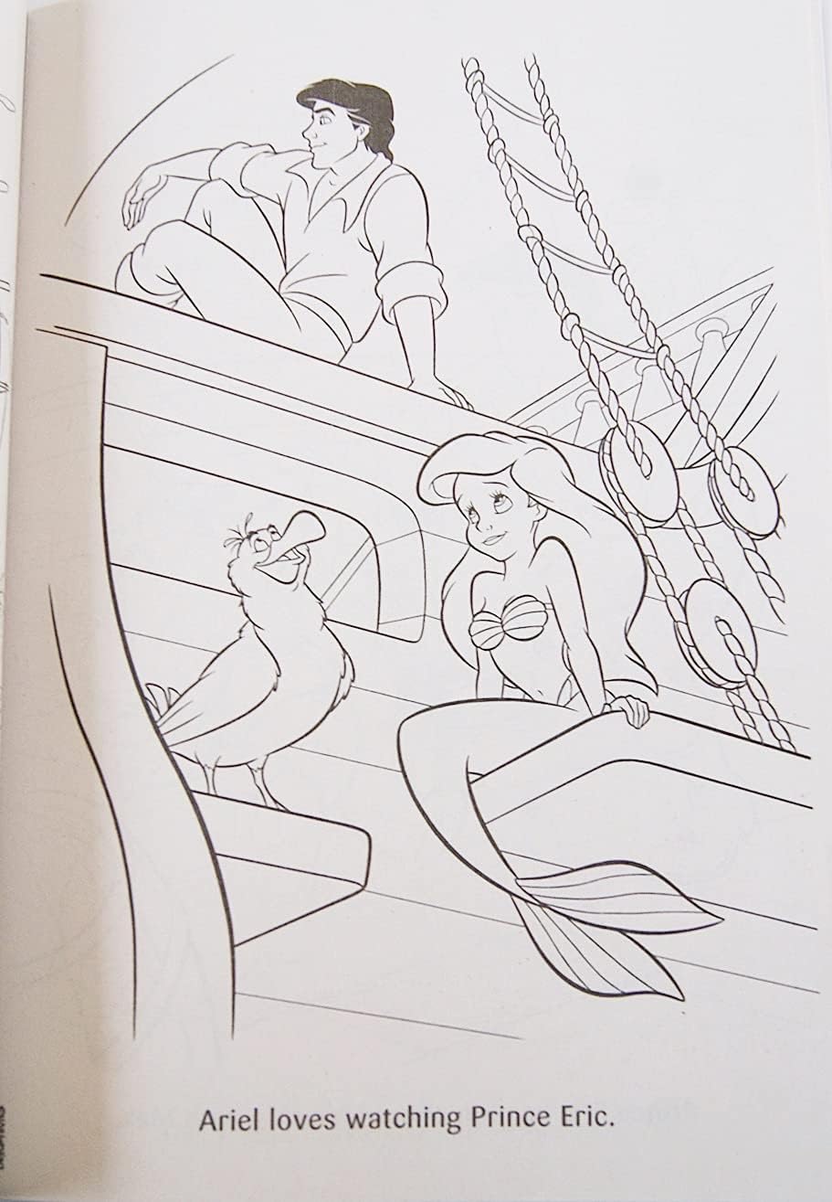 Colortivity Little Mermaid Ariel Coloring and Activity Book – 80 Pages with Bonus Door Hanger