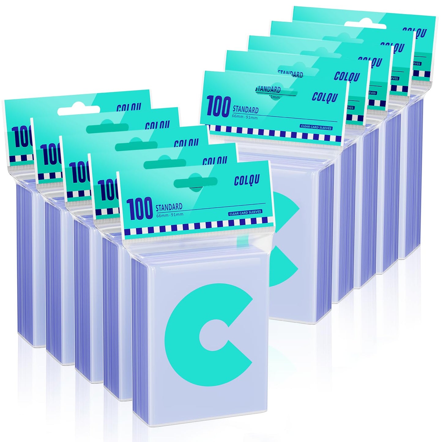 COLQU 1000ct Clear Card Sleeves – Soft Plastic Protectors for MTG, Baseball & Sports Cards