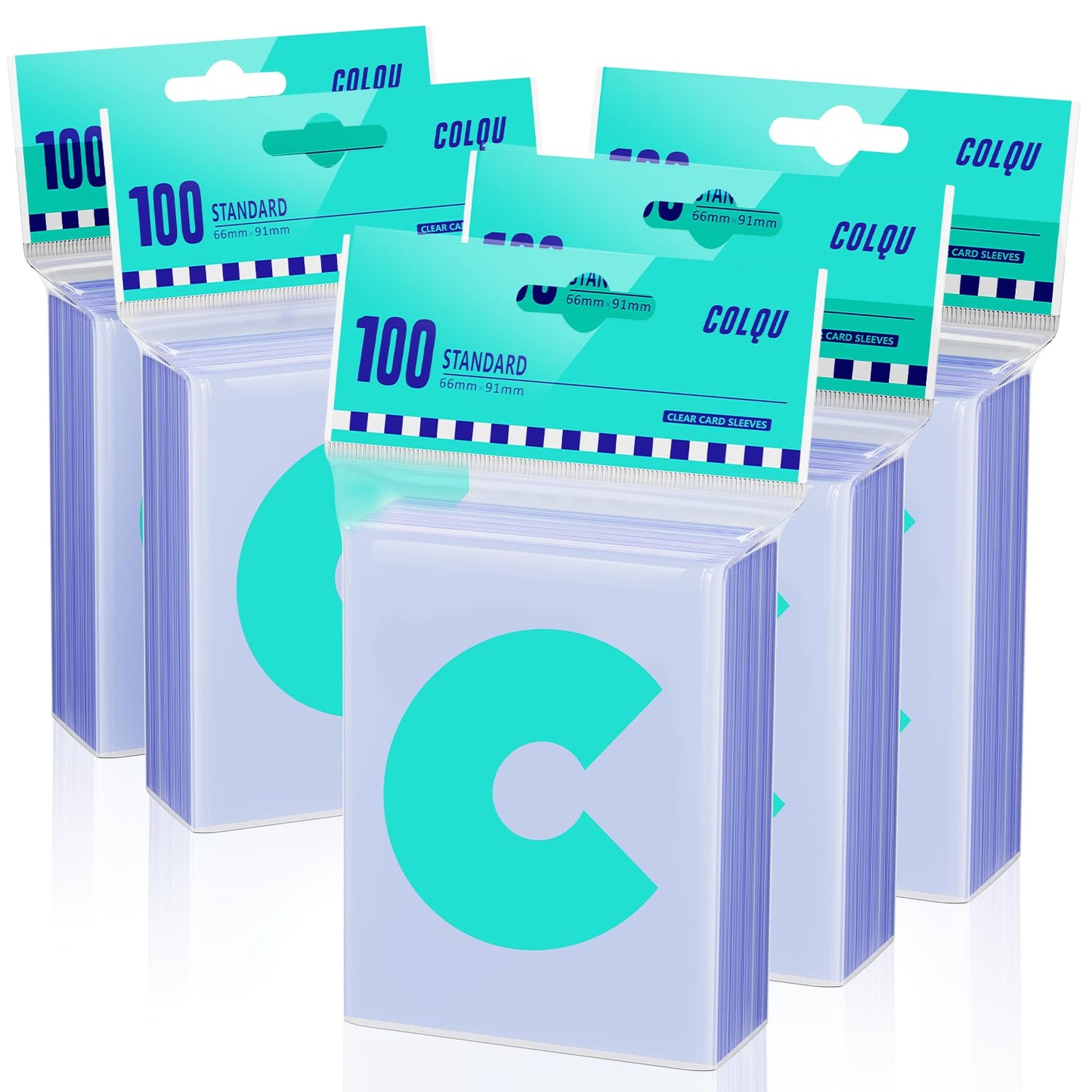 COLQU 500ct Clear Card Sleeves | Standard 66x91mm Soft Plastic Protectors for MTG & Sports Cards