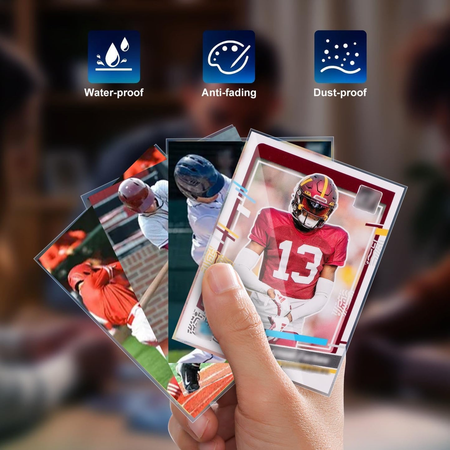 COLQU 1000ct Clear Card Sleeves – Soft Plastic Protectors for MTG, Baseball & Sports Cards