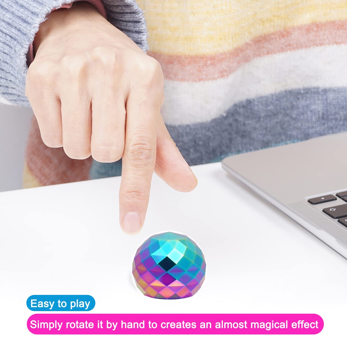 Comerda Desk Fidget Toy – Kinetic Spin, Optical Illusion for Focus & Relaxation