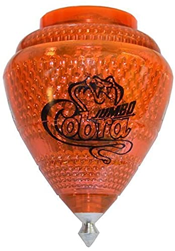 Cometa 3 Pack Jumbo Cobra Trompos – Durable Plastic Spin Tops with Metal Tip (Made in Mexico)