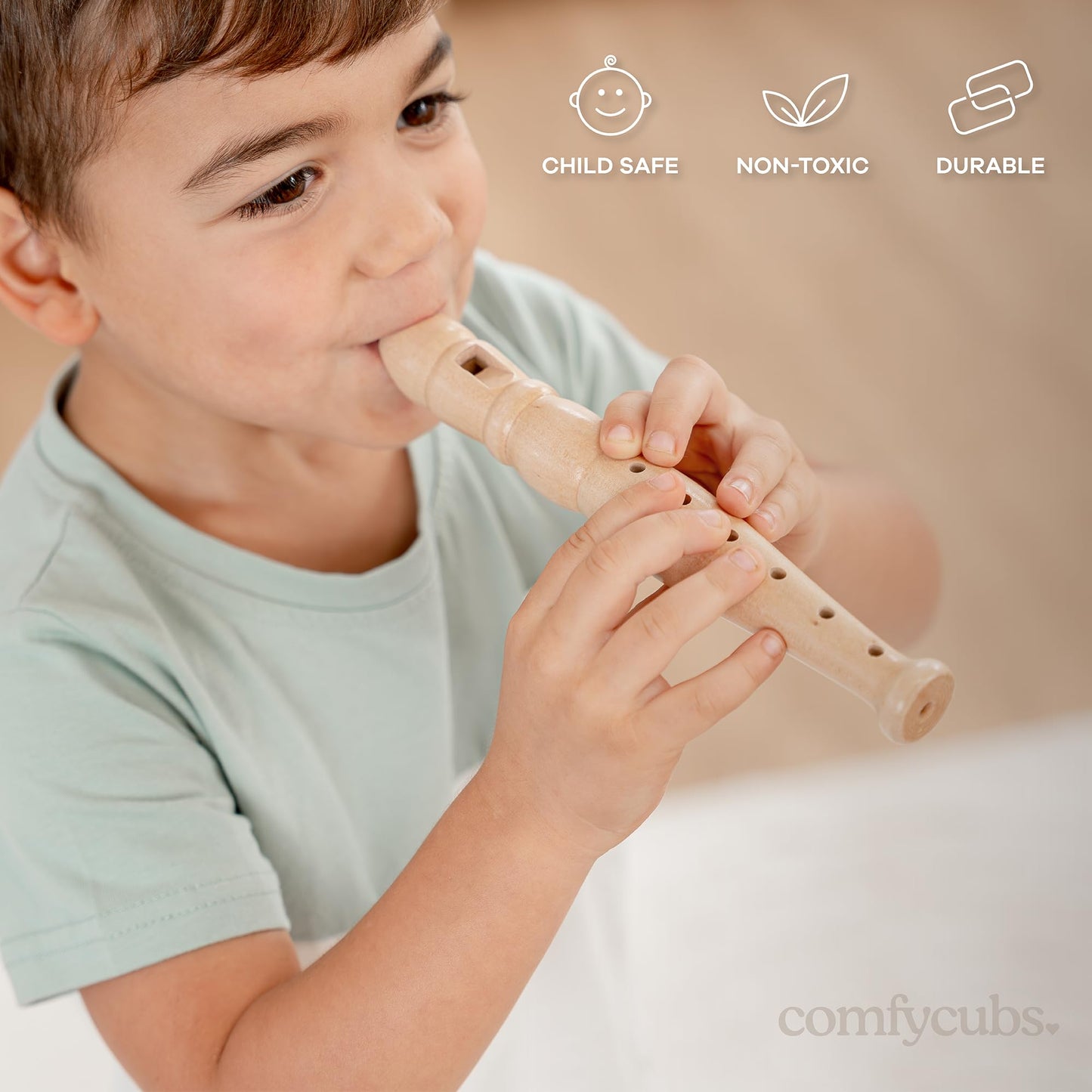 Comfy Cubs 4-Piece Kids Musical Instruments Set | Safe Non-Toxic Montessori Toys