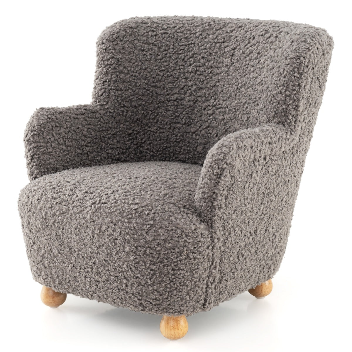 Comfy Toddler Armchair with Solid Rubber Wood Legs-Brown