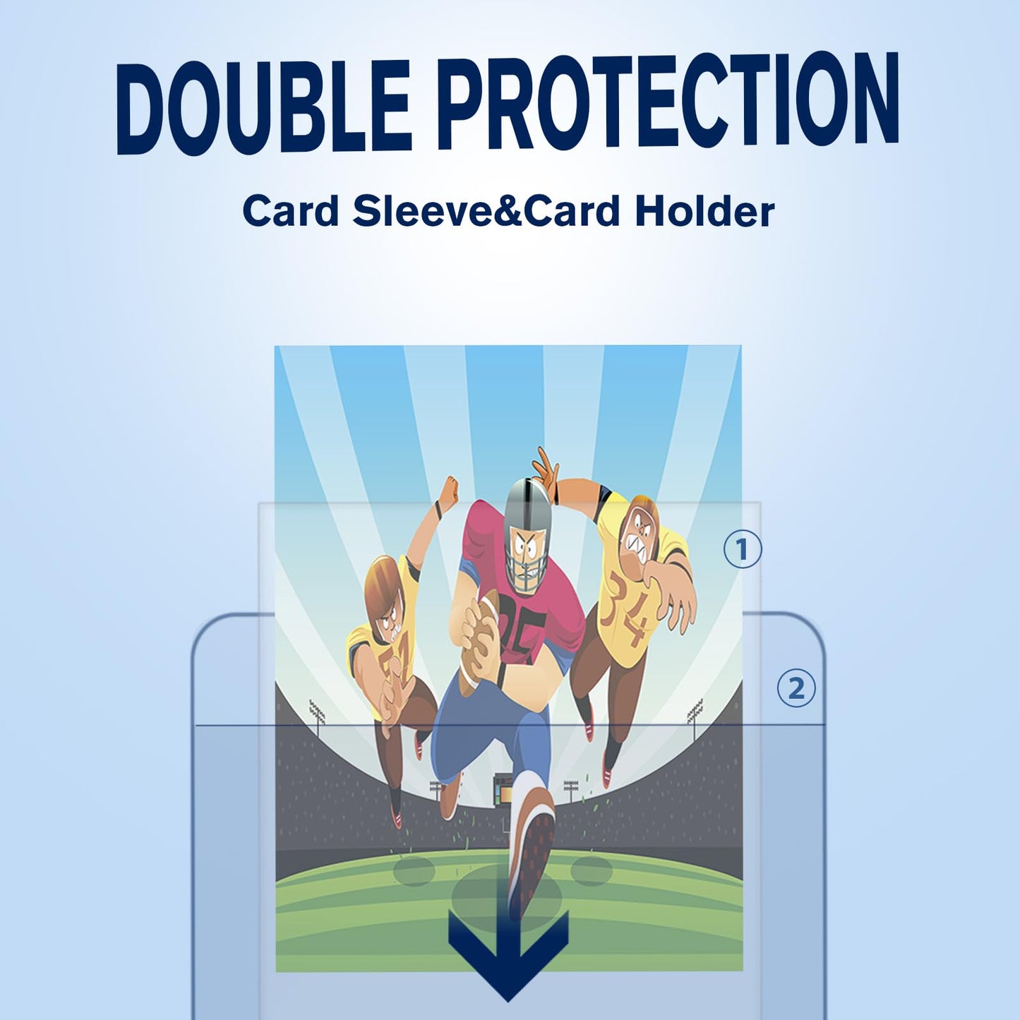 Comnge 600ct Semi-Rigid Card Holder – Ultra Clear Card Savers for TCG, PSA Ready, with Half-Inch Lip