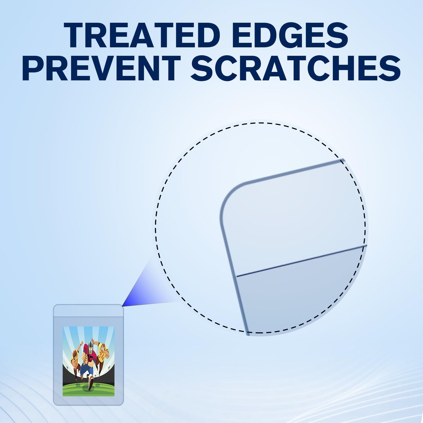 Comnge 600ct Semi-Rigid Card Holder – Ultra Clear Card Savers for TCG, PSA Ready, with Half-Inch Lip