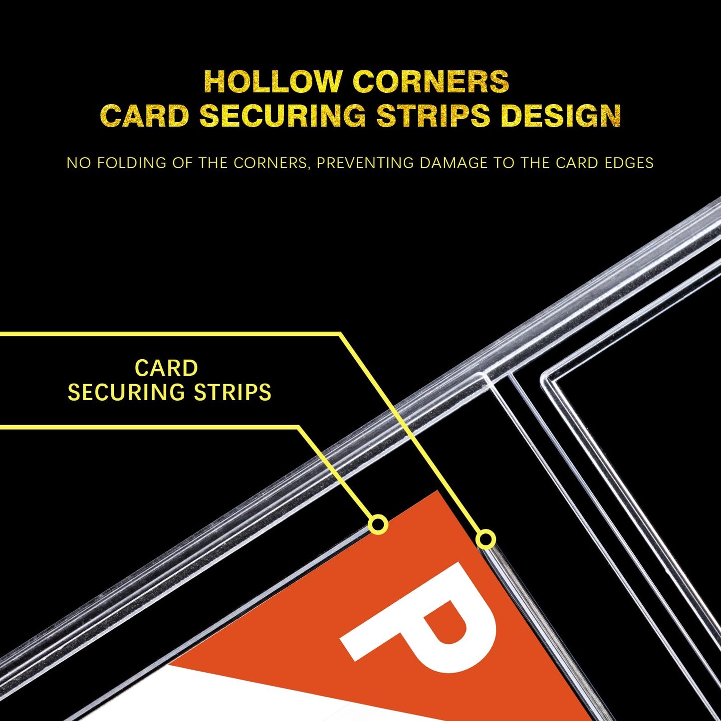 Comnge 12ct Graded Card Slab Case — UV-Resistant Acrylic, Label Slot, Standard Card Size