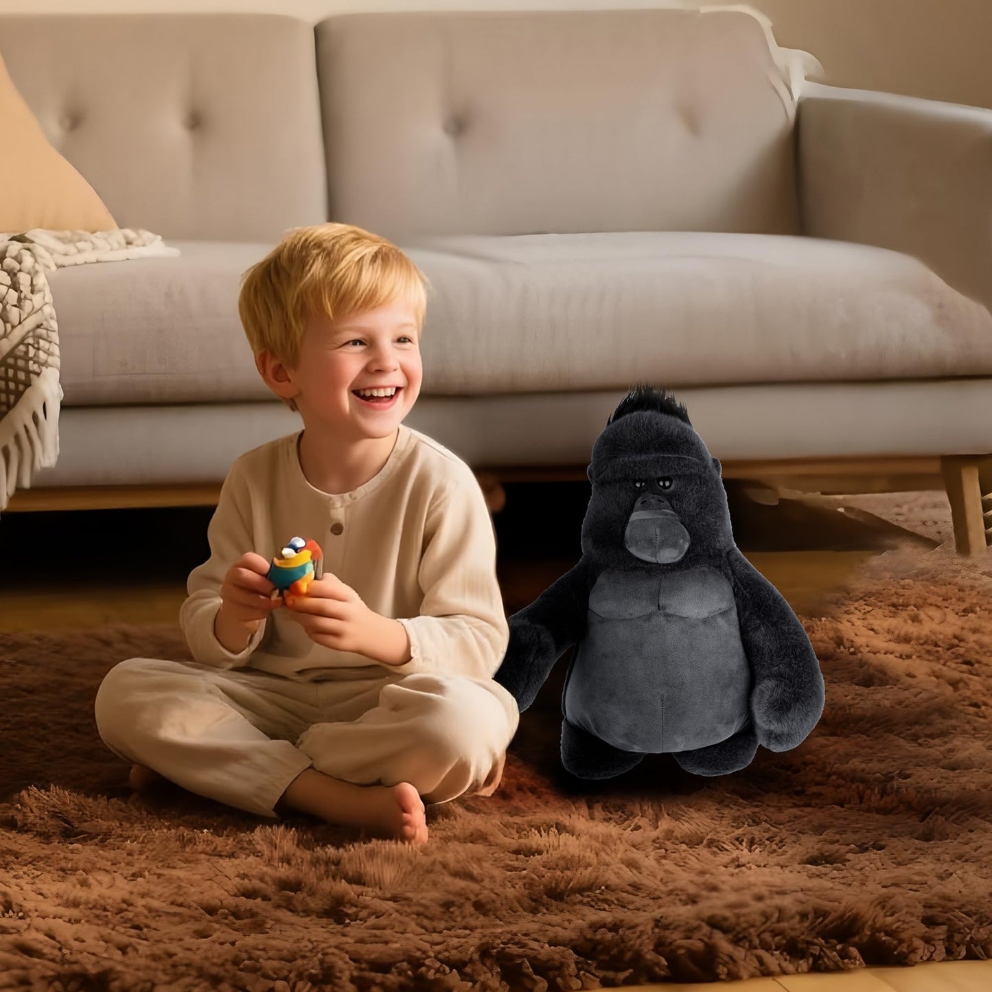 Comnonage Stuffed Animal Gorilla – 15-Inch Plush for All Ages | Soft Realistic Gorilla Toy