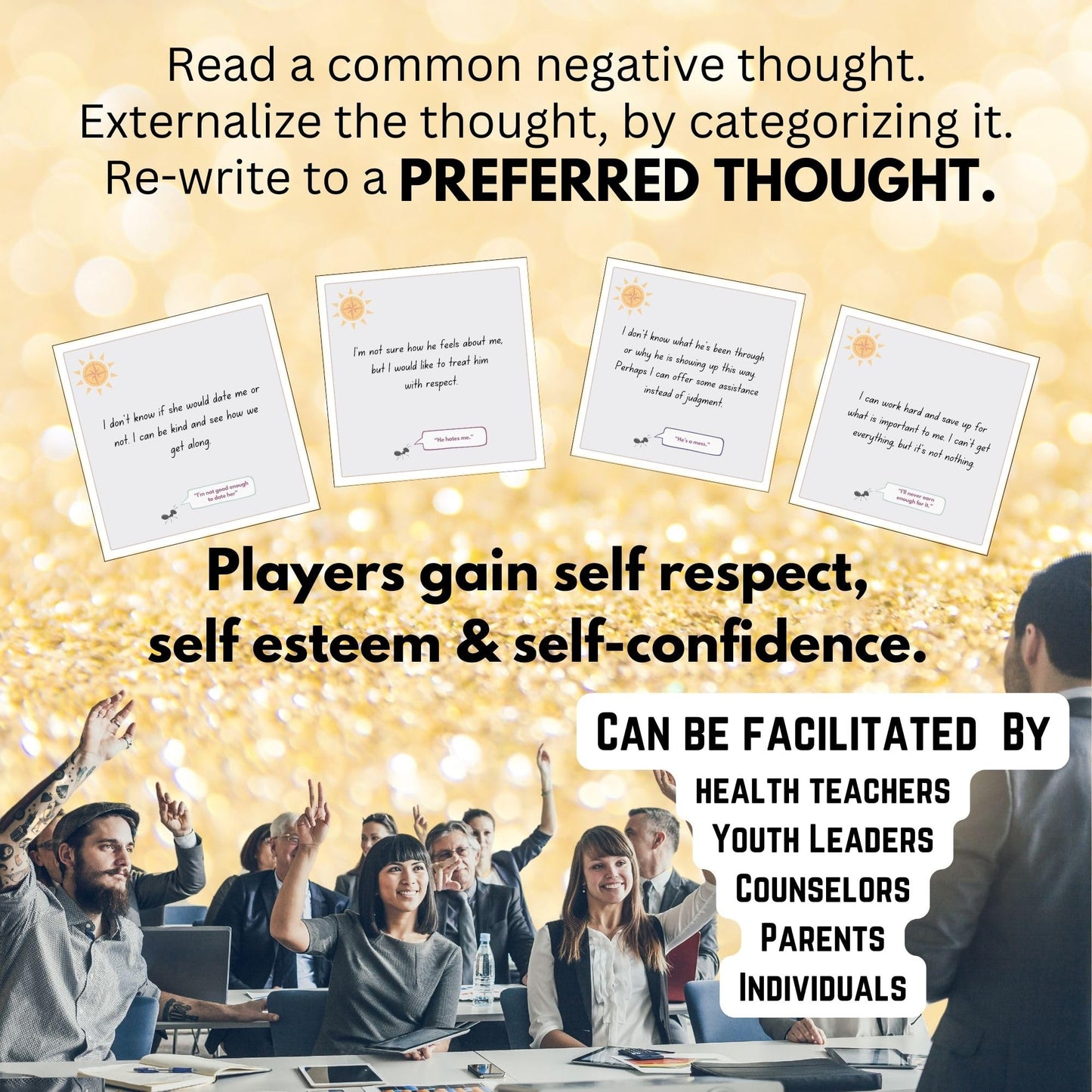 Redirect Flashcards – Transform ANTs into Positive Affirmations | COMPASS POSITIVE MINDSET TOOLS
