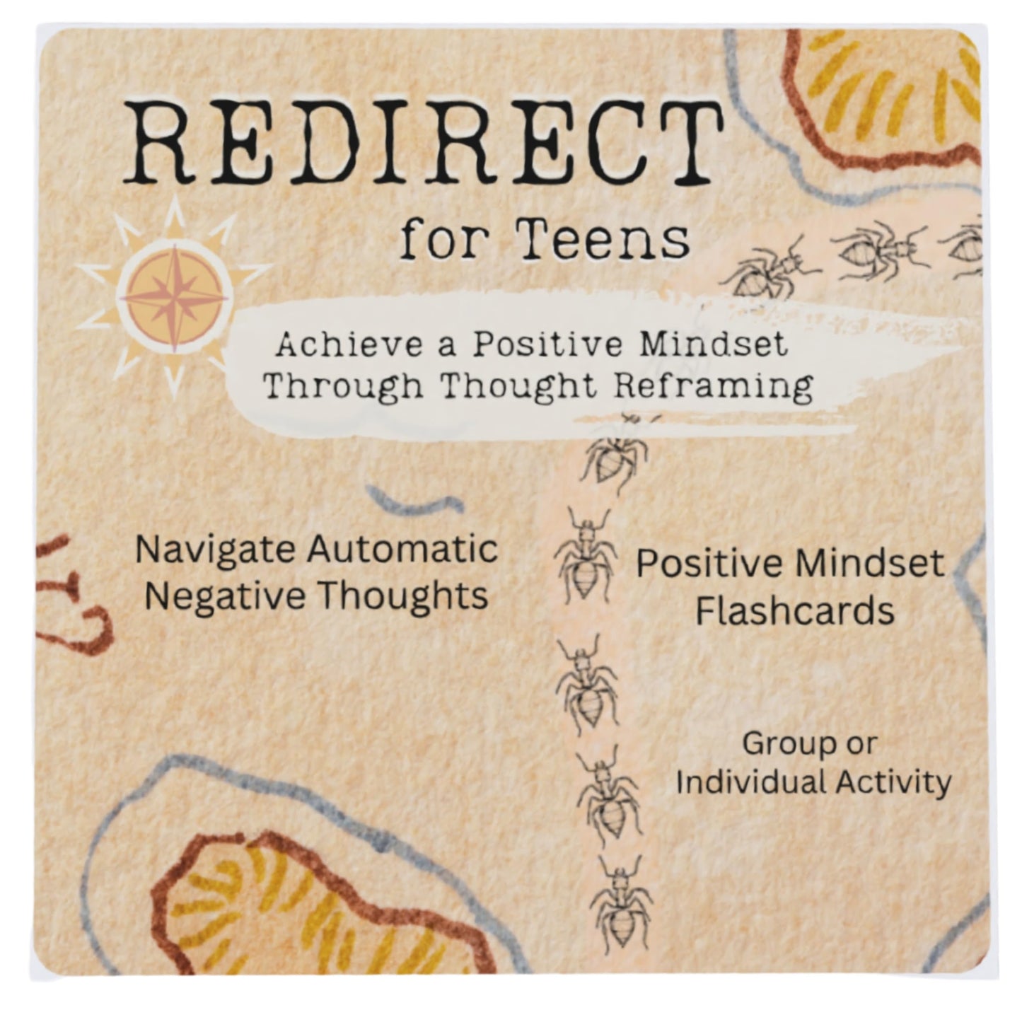 Redirect Flashcards – Transform ANTs into Positive Affirmations | COMPASS POSITIVE MINDSET TOOLS