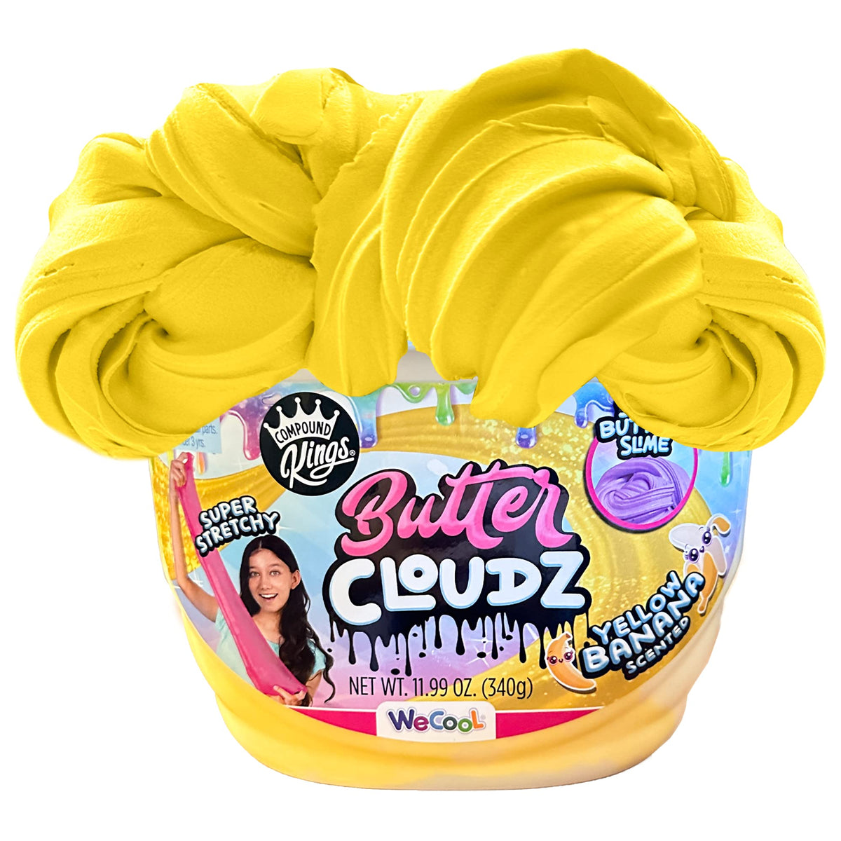 Compound Kings Fluffy Butter Cloudz Slime Bucket – Soft, Non-Toxic Sensory Toy for Kids